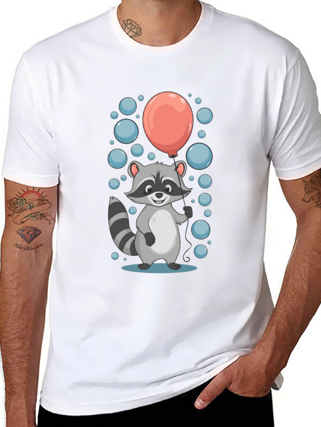 Raccoon Balloon Graphic Tee