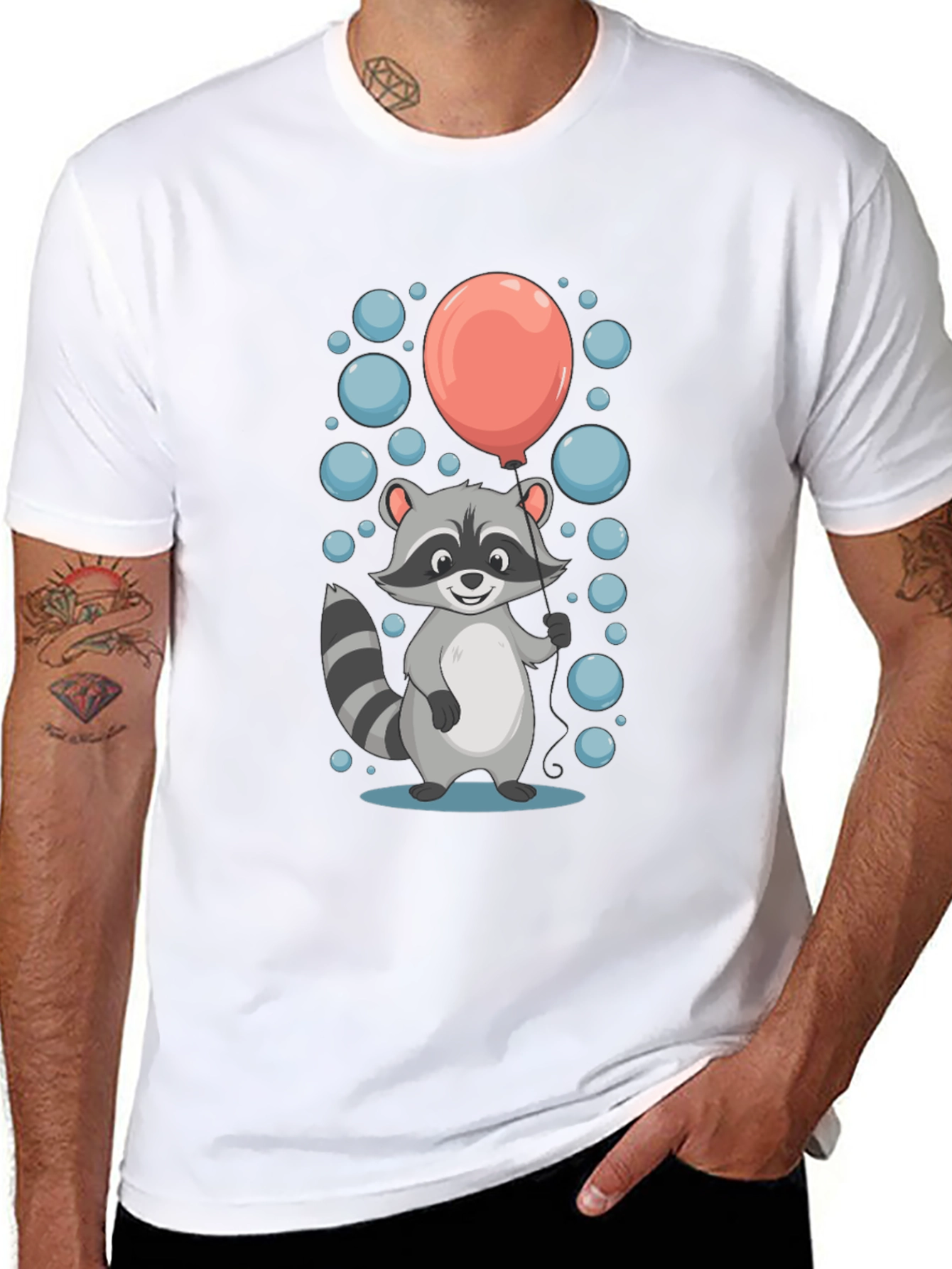Raccoon Balloon Graphic Tee