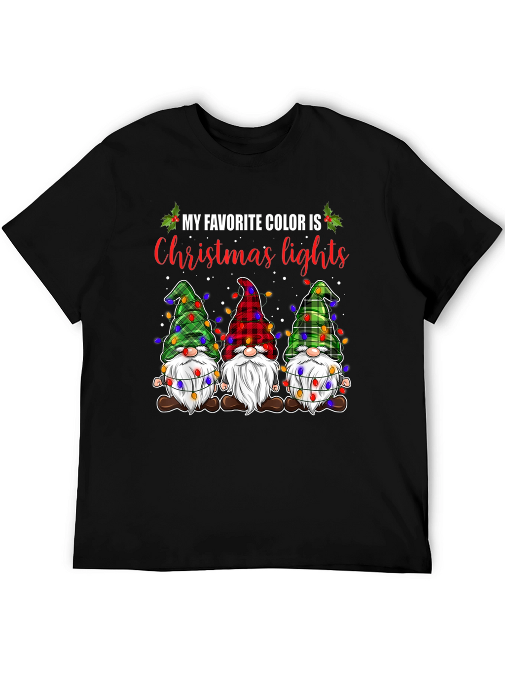 Christmas Gnomes T-Shirt: Holiday Lights Theme