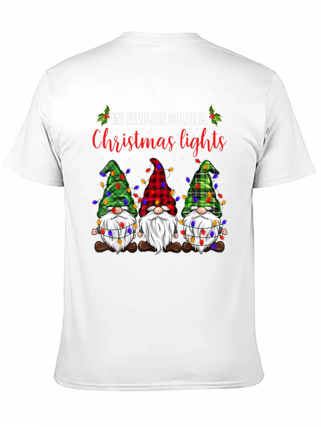 Christmas Gnomes T-Shirt: Holiday Lights Theme