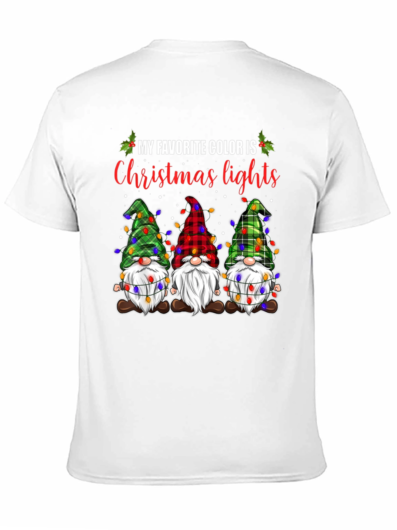 Christmas Gnomes T-Shirt: Holiday Lights Theme