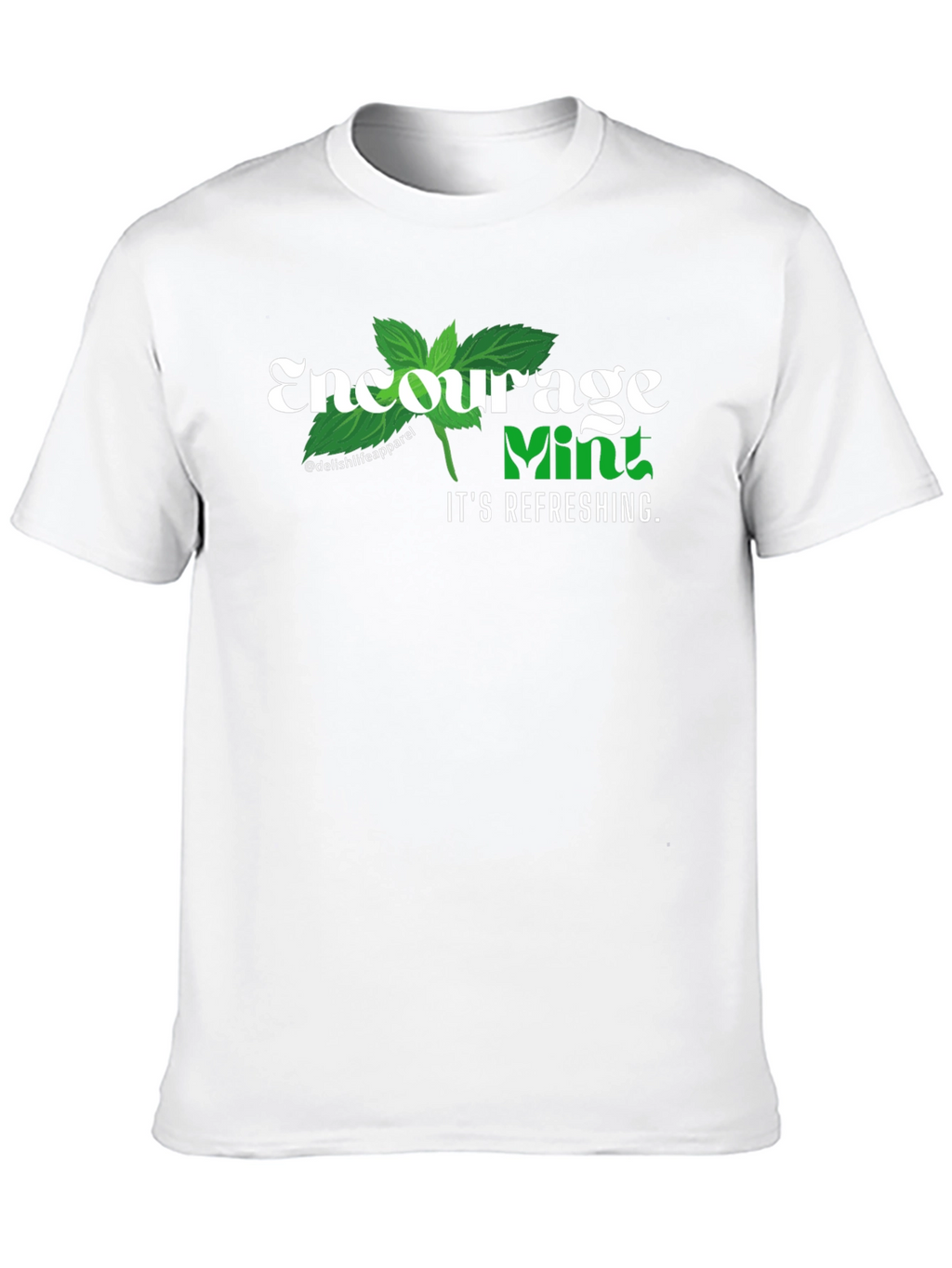 Encourage Mint Refreshing Black T-Shirt