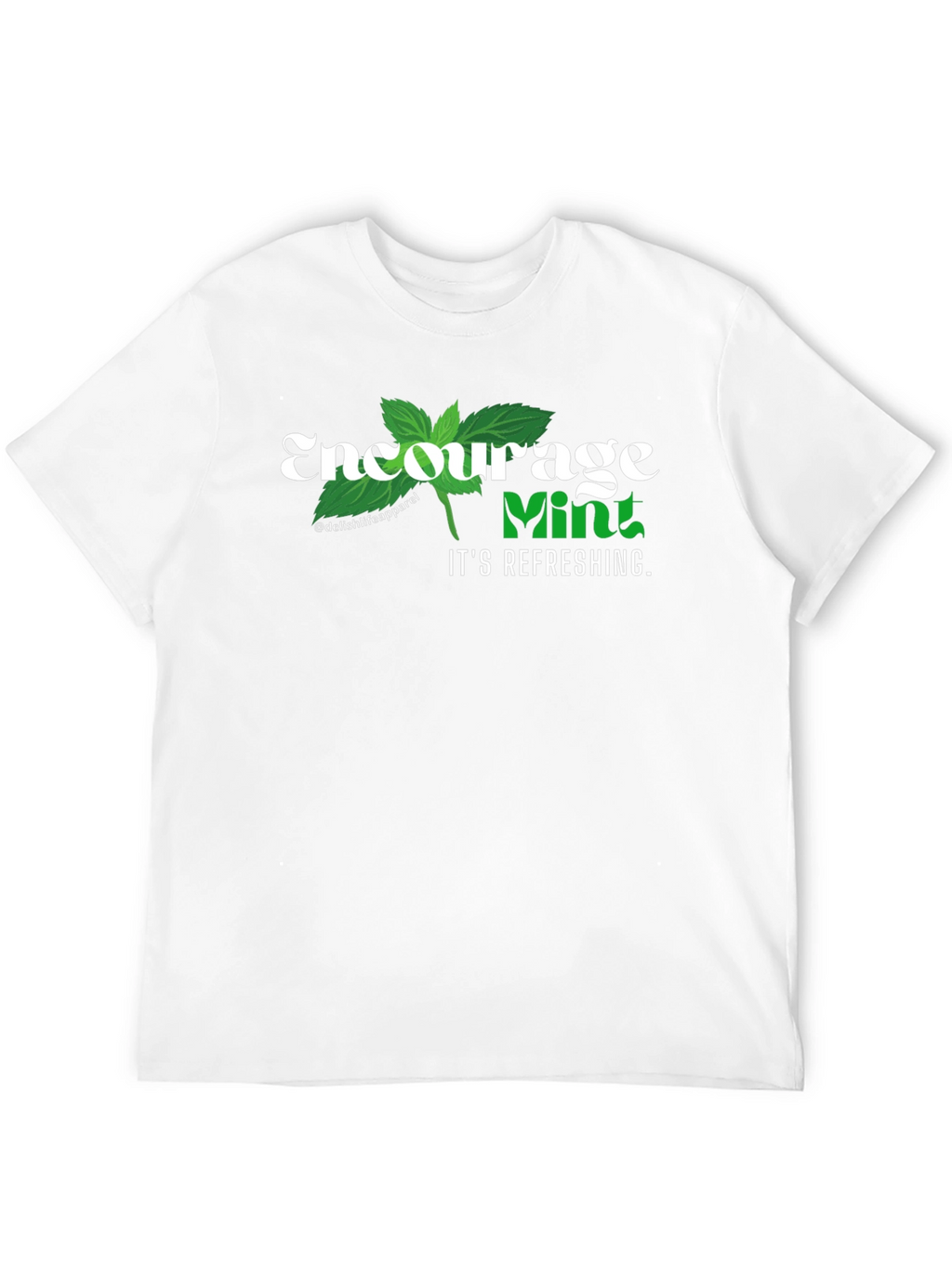 Encourage Mint Refreshing Black T-Shirt