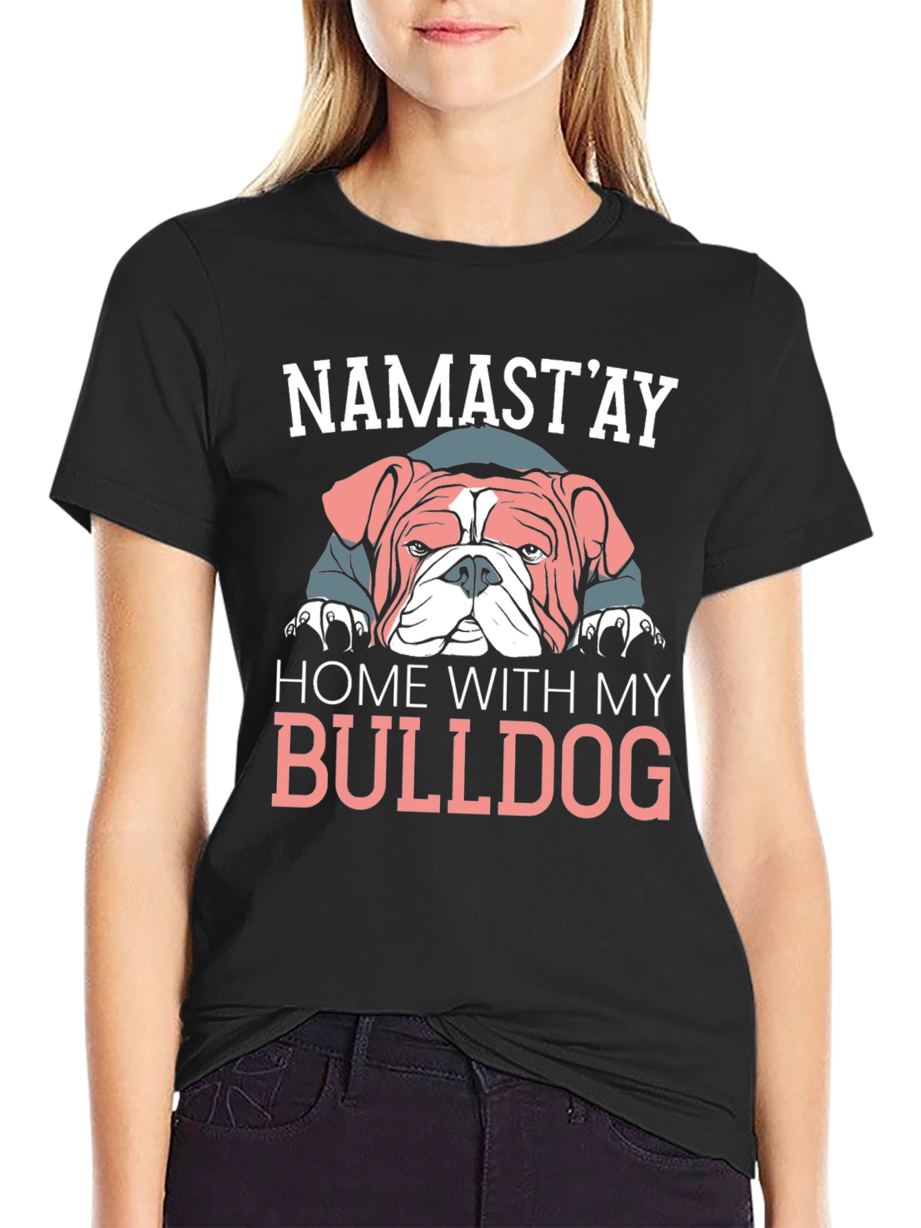 Namastay Home With My Bulldog T-Shirt
