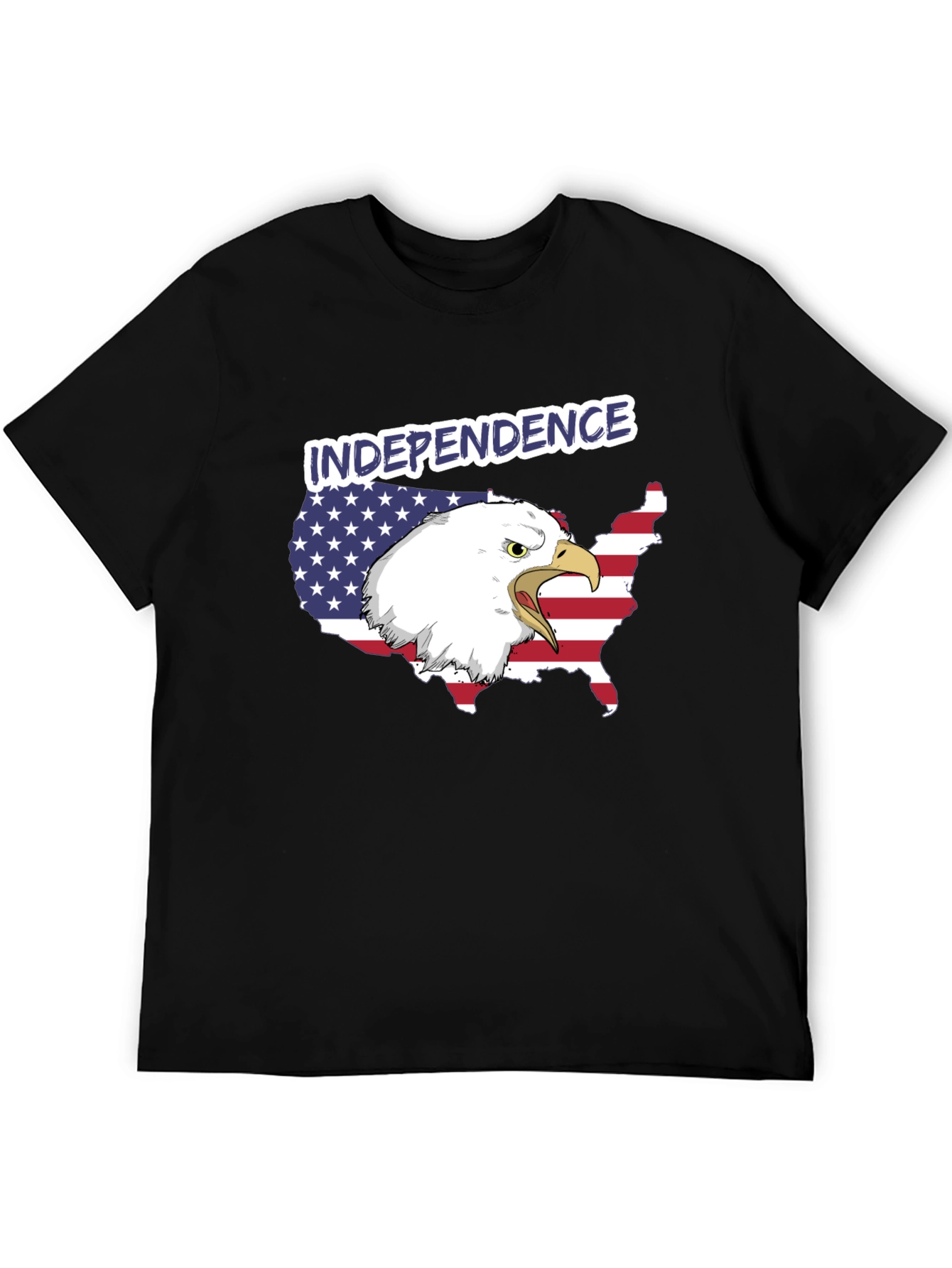 Independence Day Eagle USA Map Graphic Tee