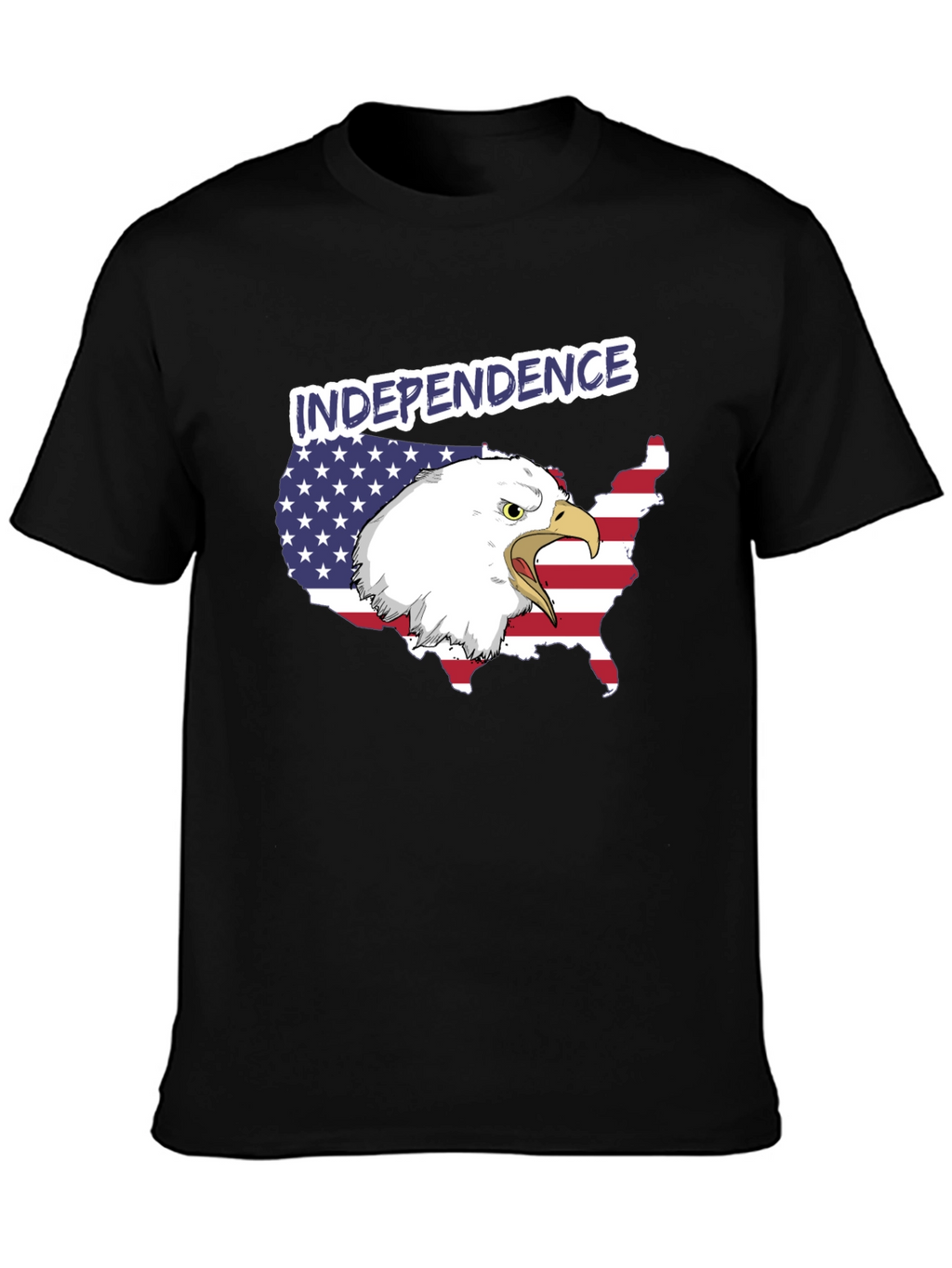 Independence Day Eagle USA Map Graphic Tee