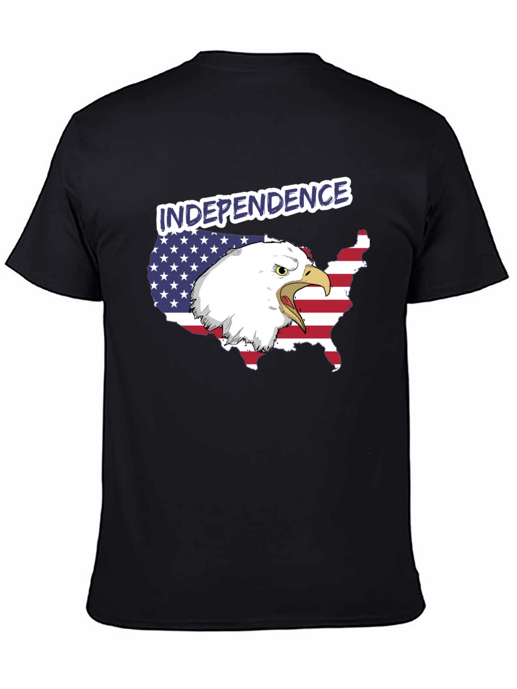 Independence Day Eagle USA Map Graphic Tee