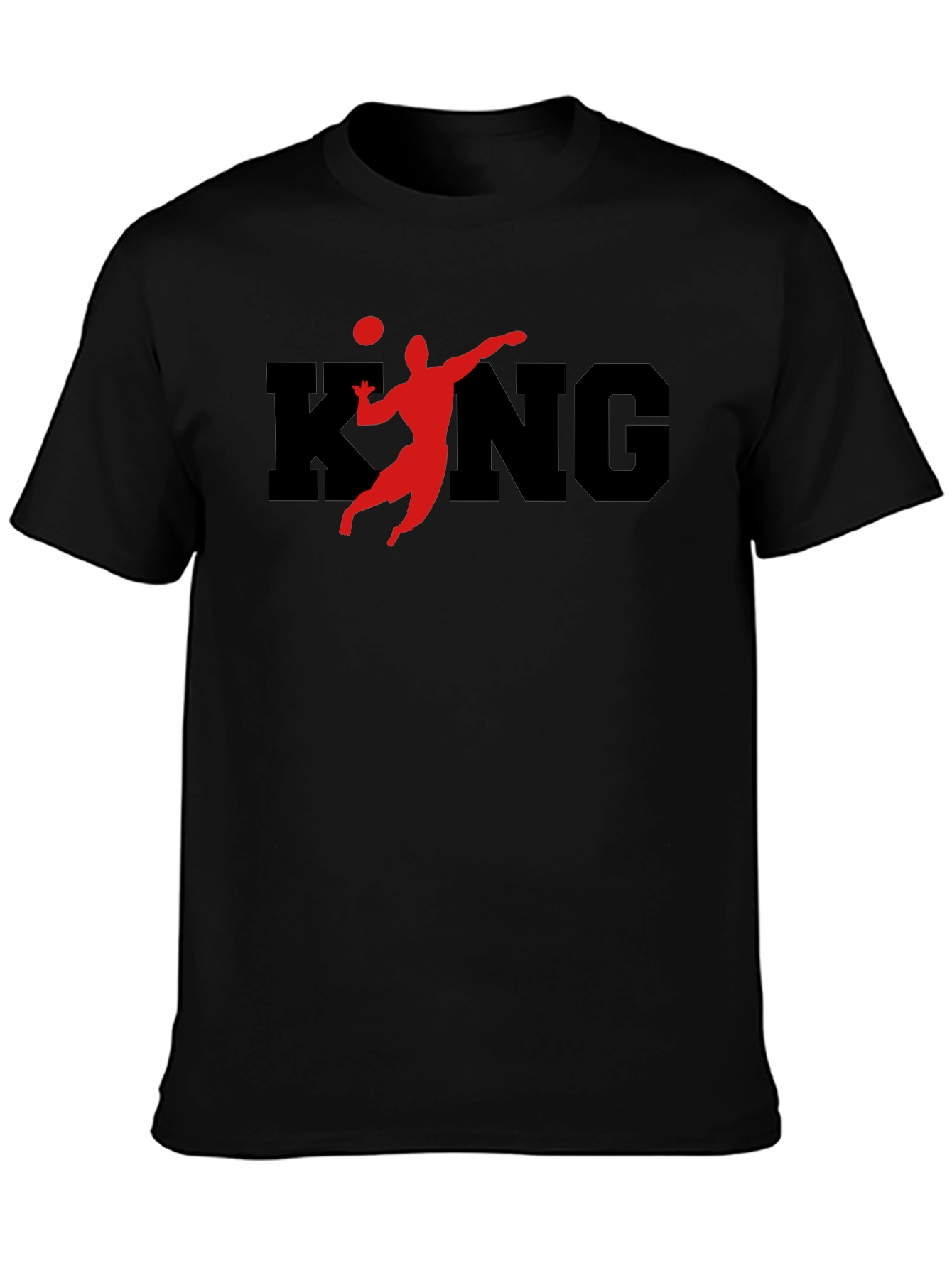 Volleyball King Black T-Shirt