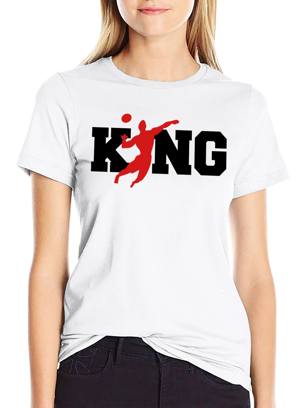 Volleyball King Black T-Shirt
