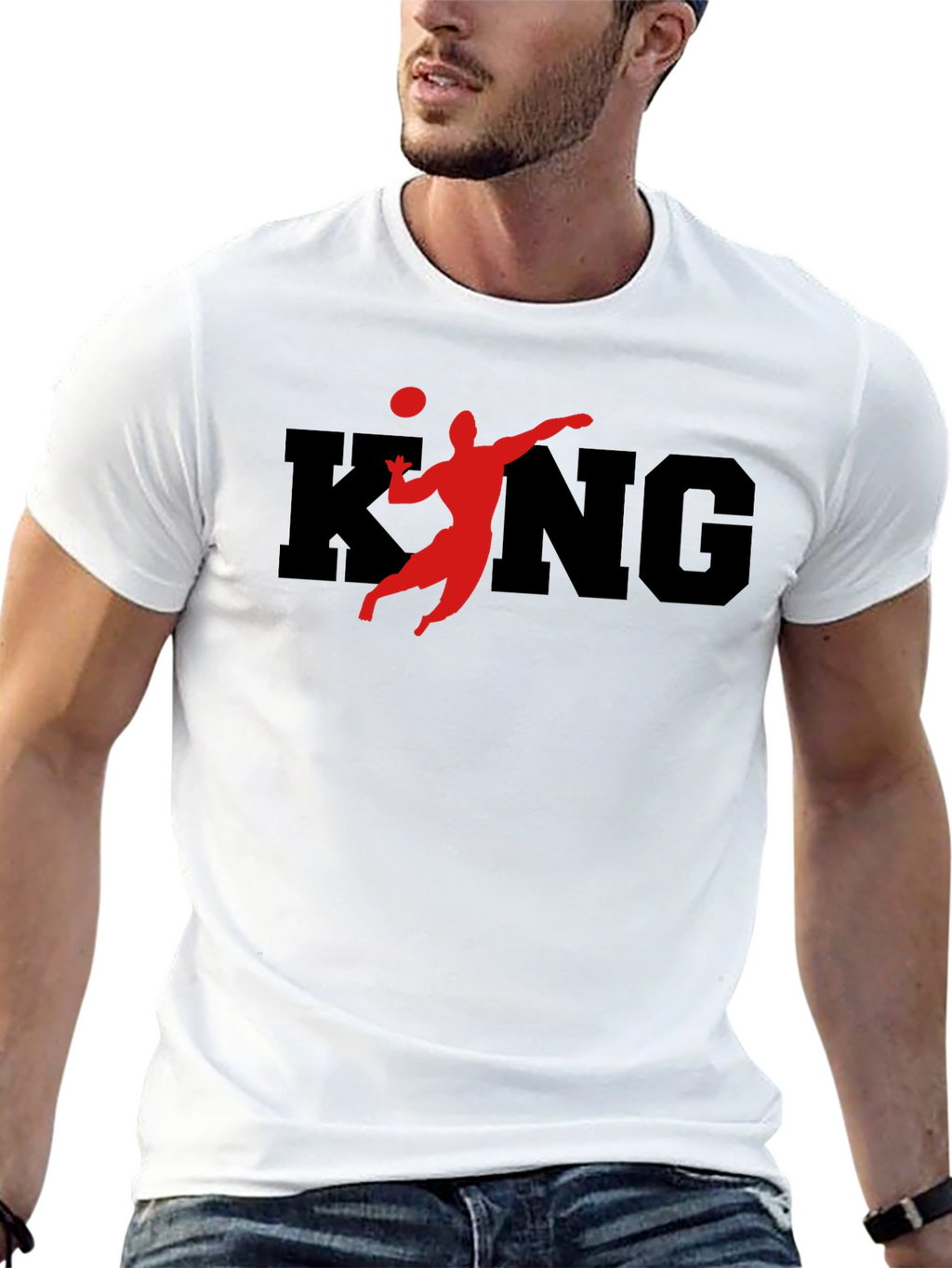 Volleyball King Black T-Shirt