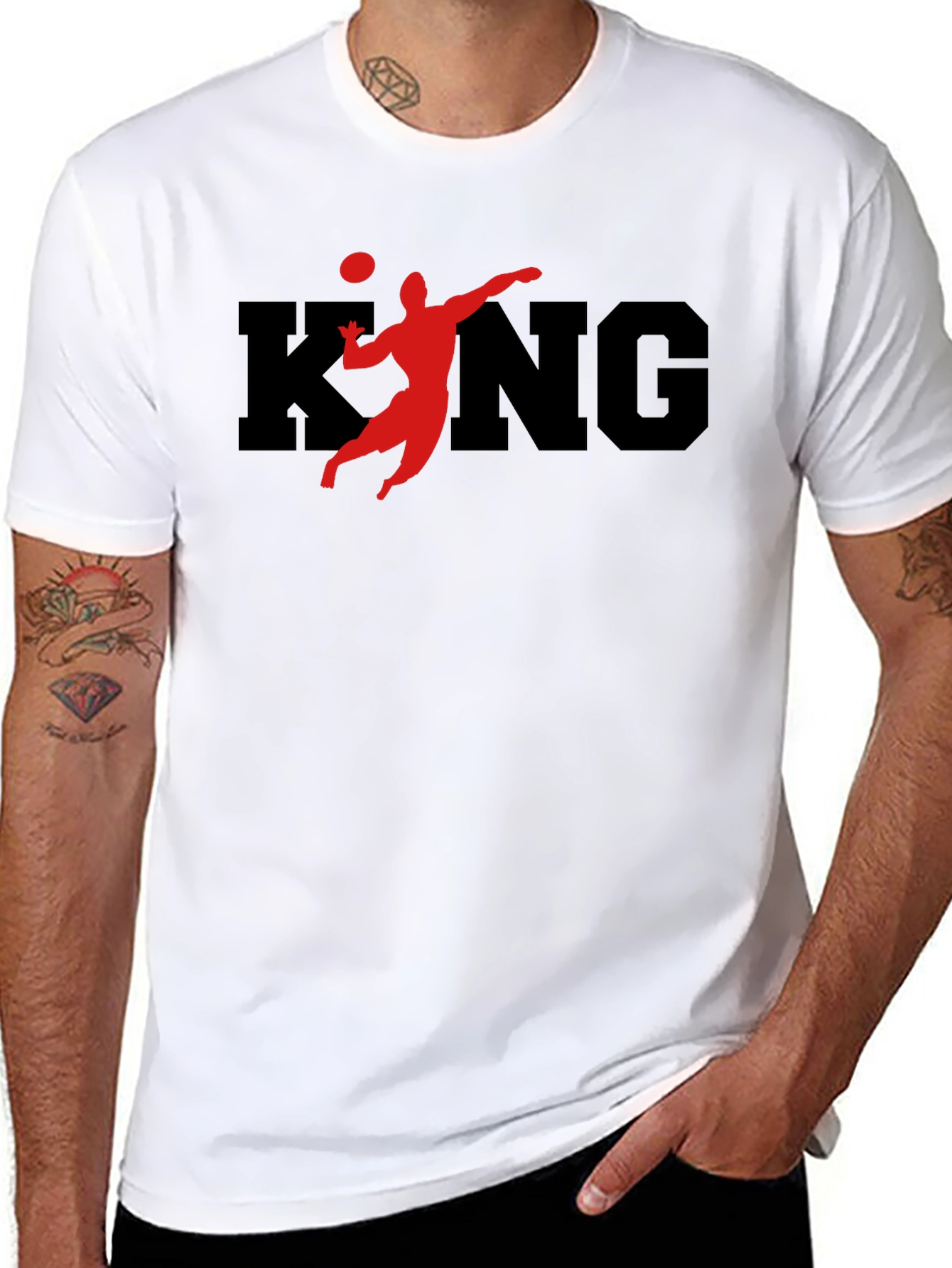 Volleyball King Black T-Shirt