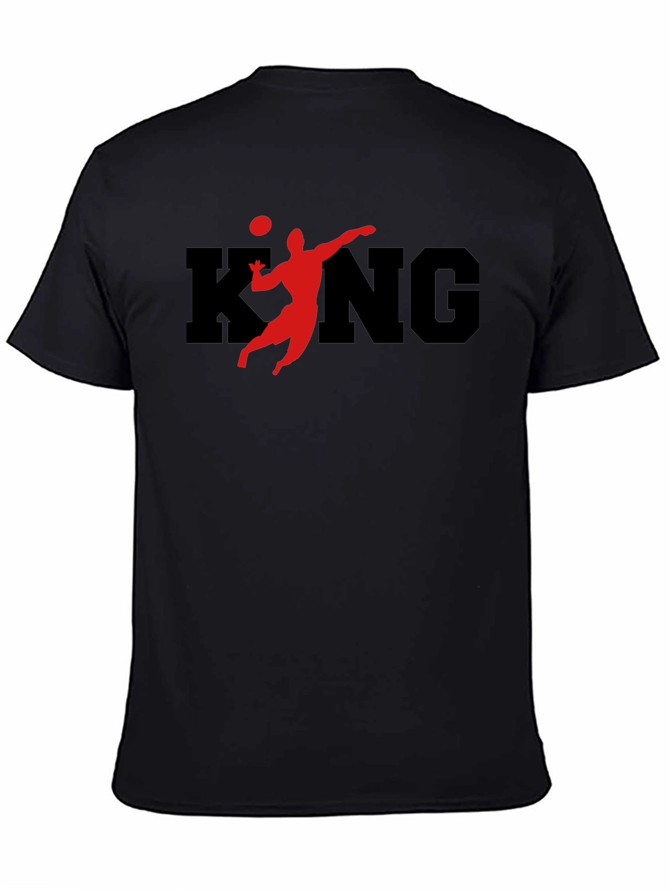Volleyball King Black T-Shirt