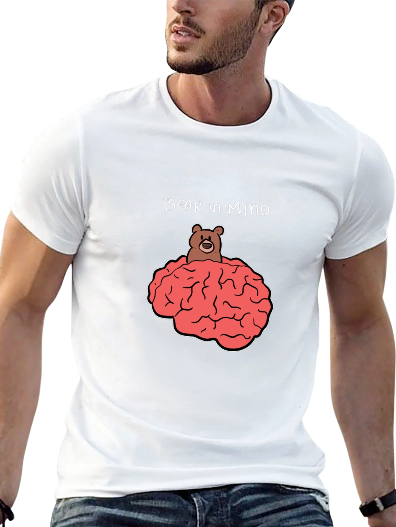 Bear In Mind Graphic T-Shirt - Black Cotton Tee