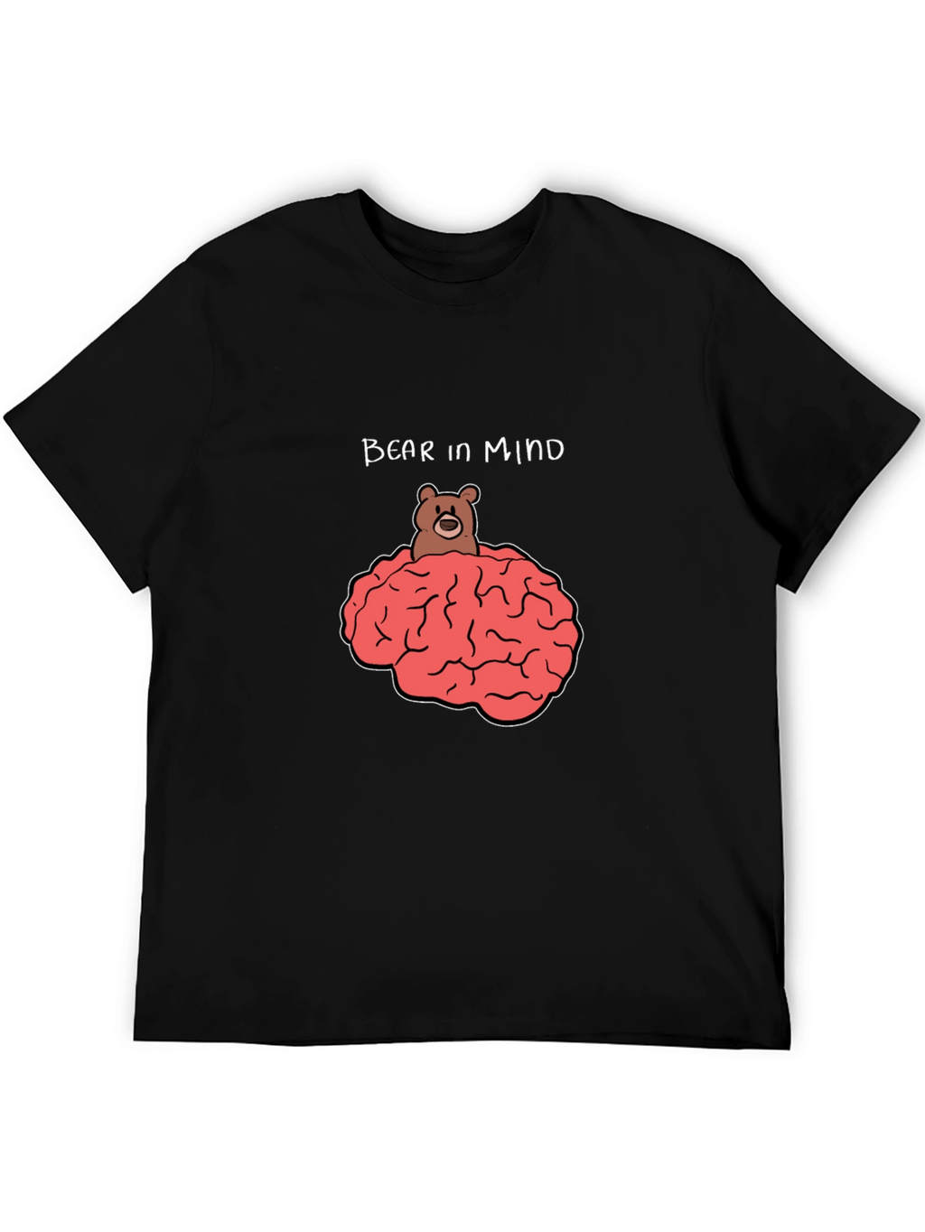 Bear In Mind Graphic T-Shirt - Black Cotton Tee