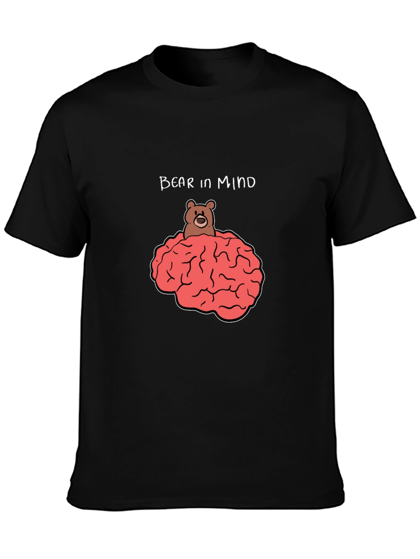 Bear In Mind Graphic T-Shirt - Black Cotton Tee