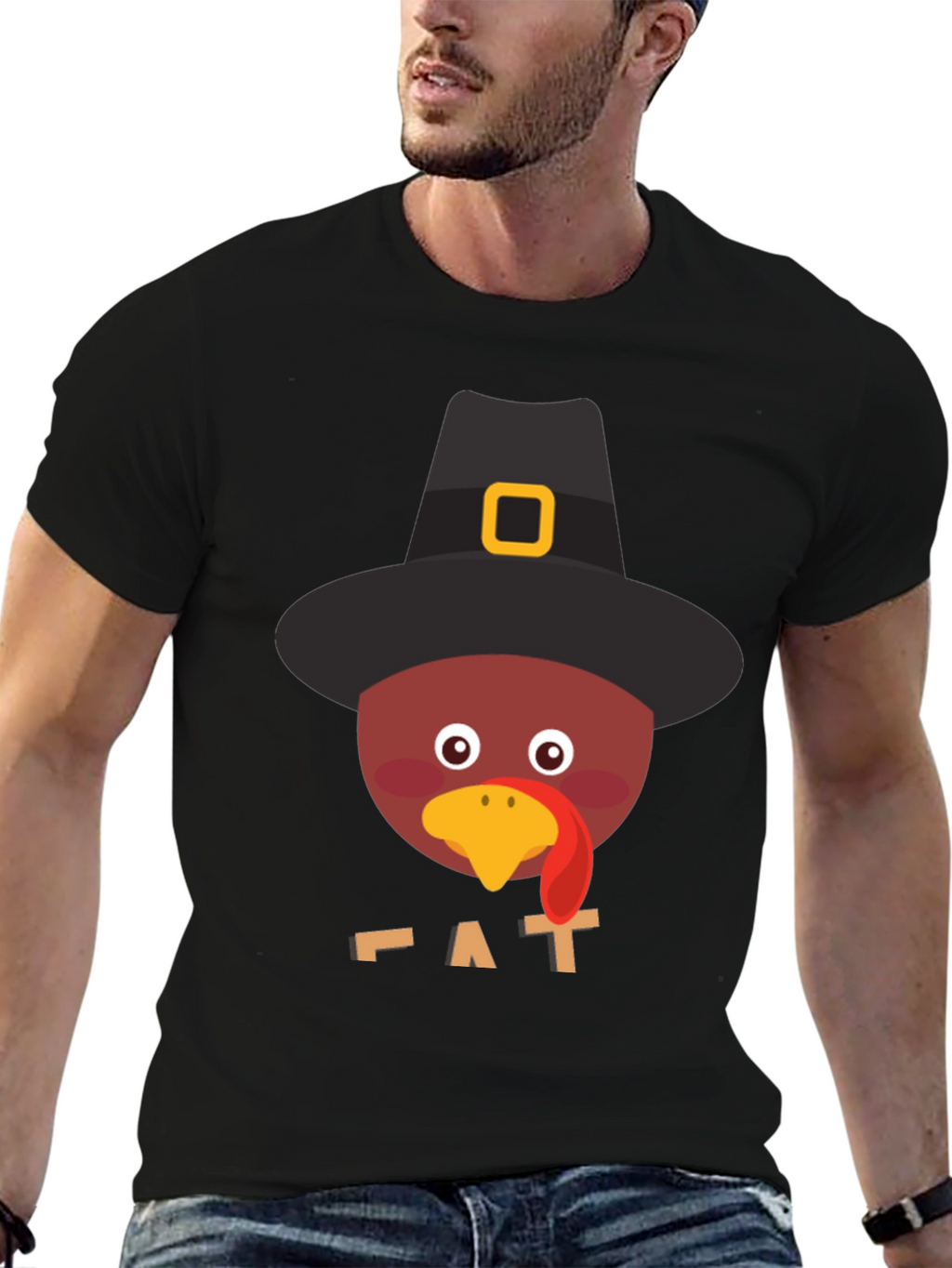 Thanksgiving Turkey Pilgrim Hat T-Shirt