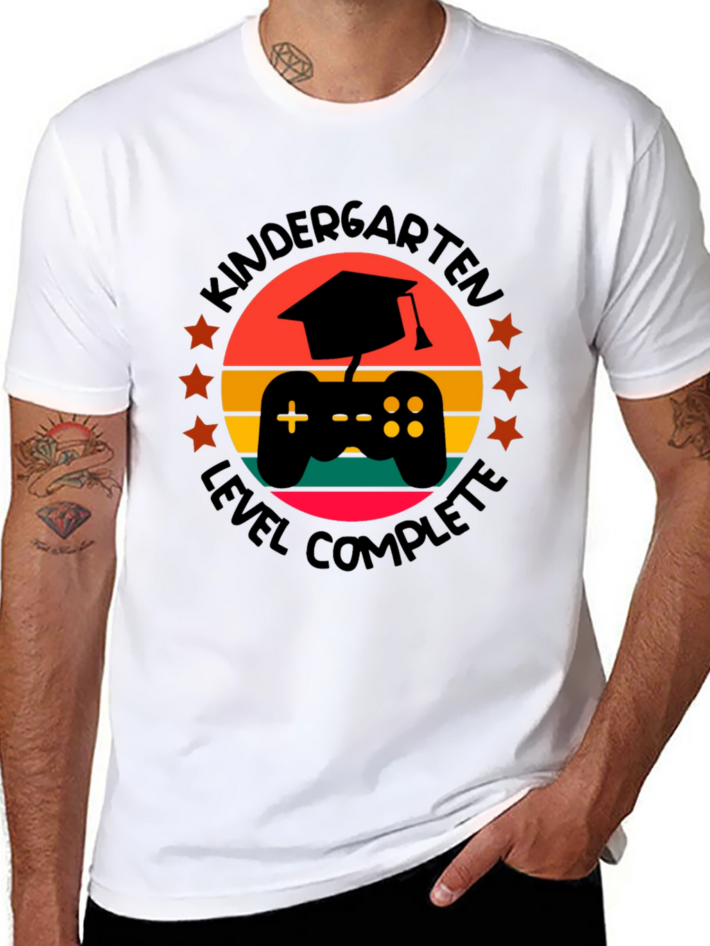 Kindergarten Level Complete Gaming Graduation T-Shirt
