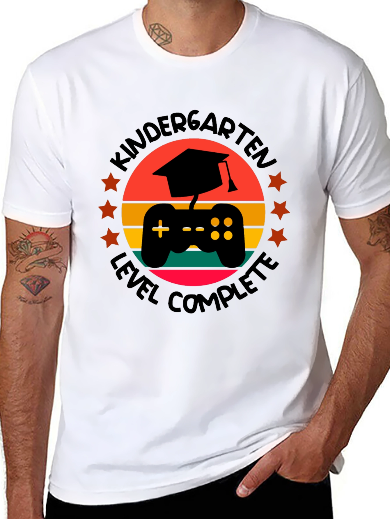 Kindergarten Level Complete Gaming Graduation T-Shirt