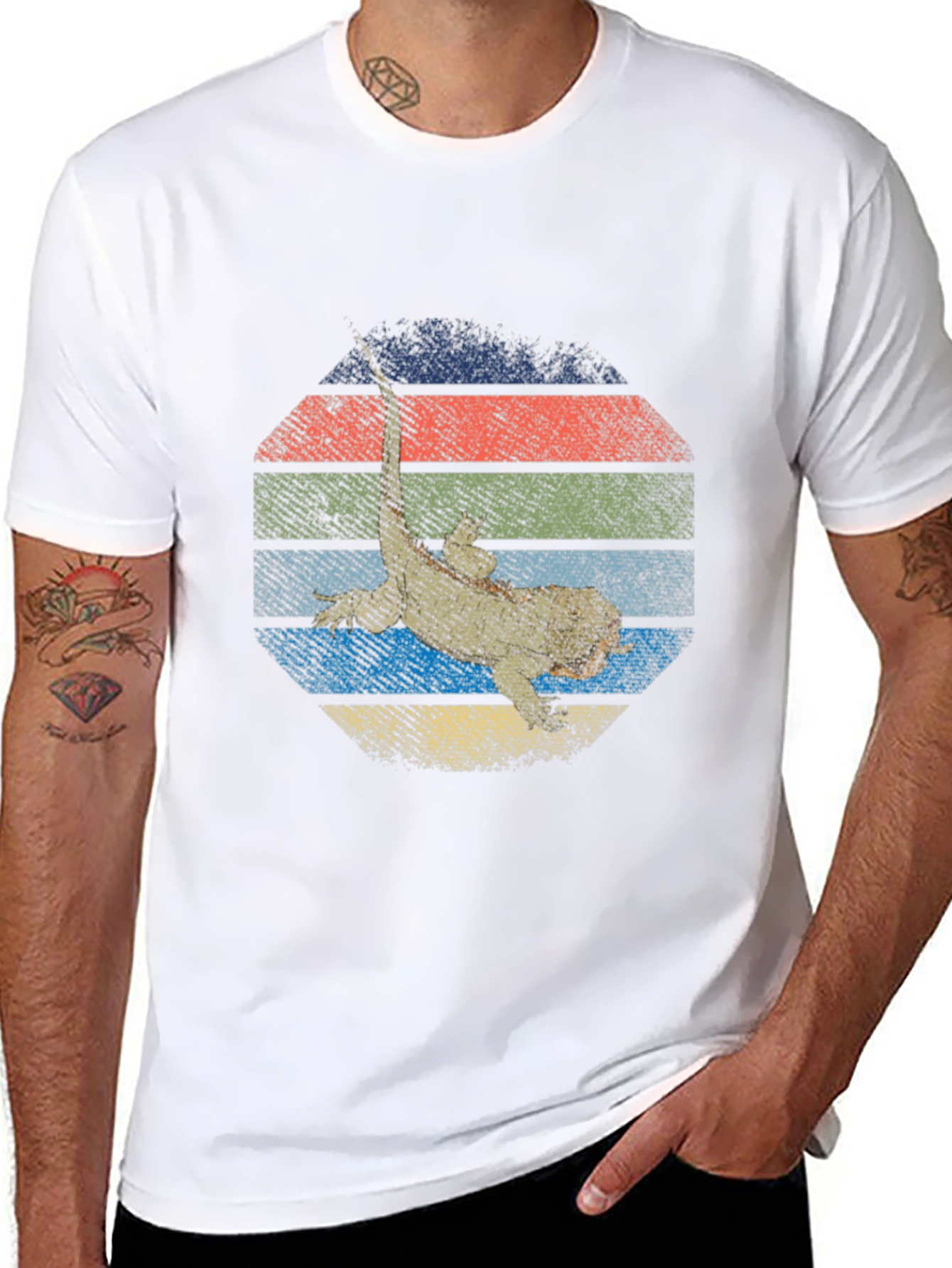 Bearded Dragon Retro T-Shirt