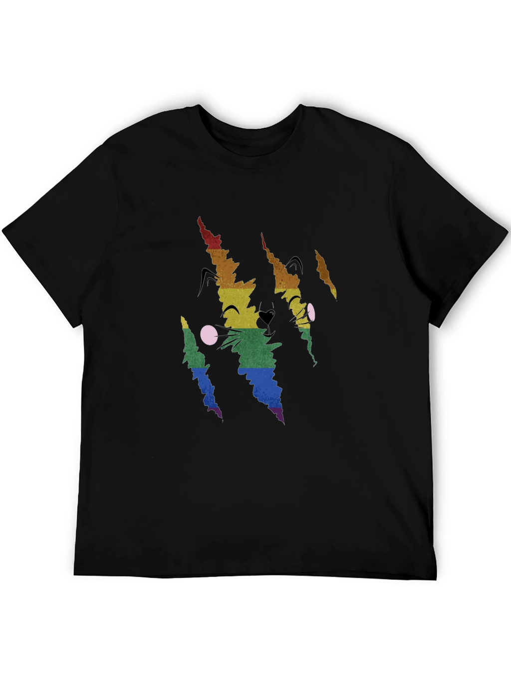 Rainbow Cat Claw T-Shirt - Pride Graphic Tee