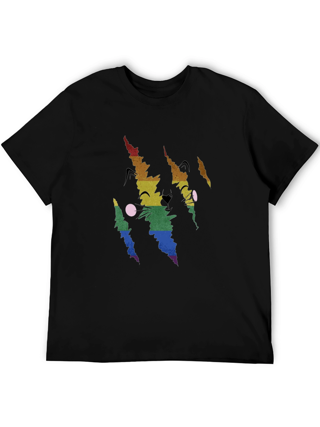 Rainbow Cat Claw T-Shirt - Pride Graphic Tee