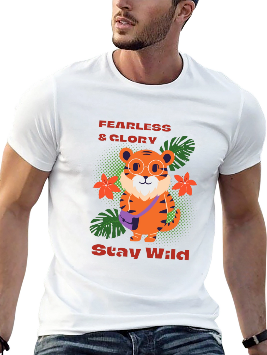 Funky Tiger T-Shirt - Fearless & Wild Design