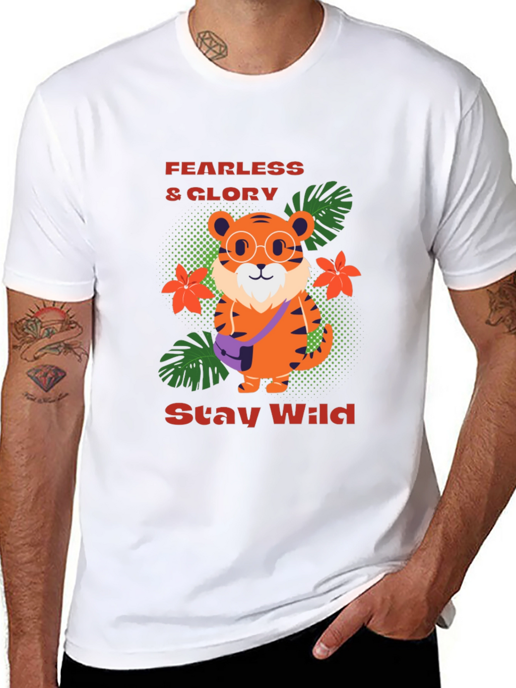Funky Tiger T-Shirt - Fearless & Wild Design