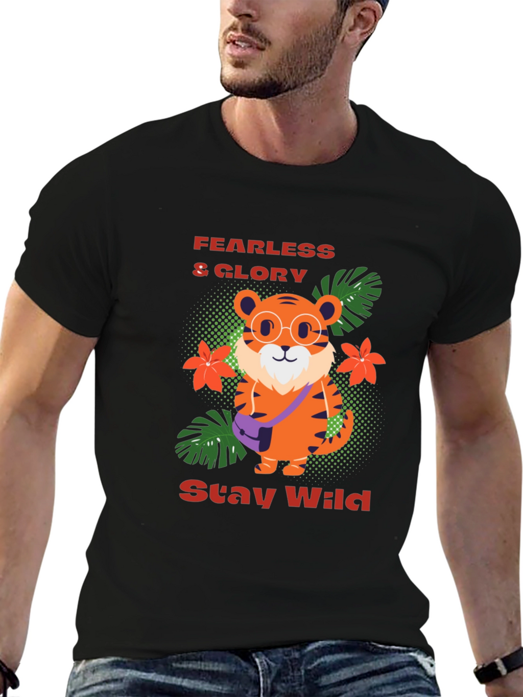 Funky Tiger T-Shirt - Fearless & Wild Design