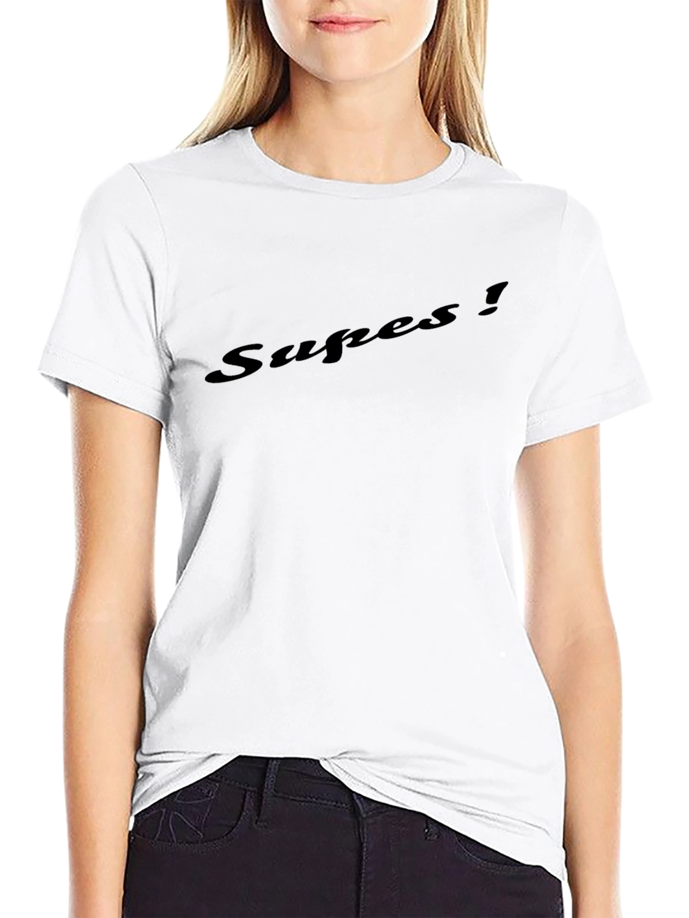 Mens Black Graphic T-Shirt - Supes!
