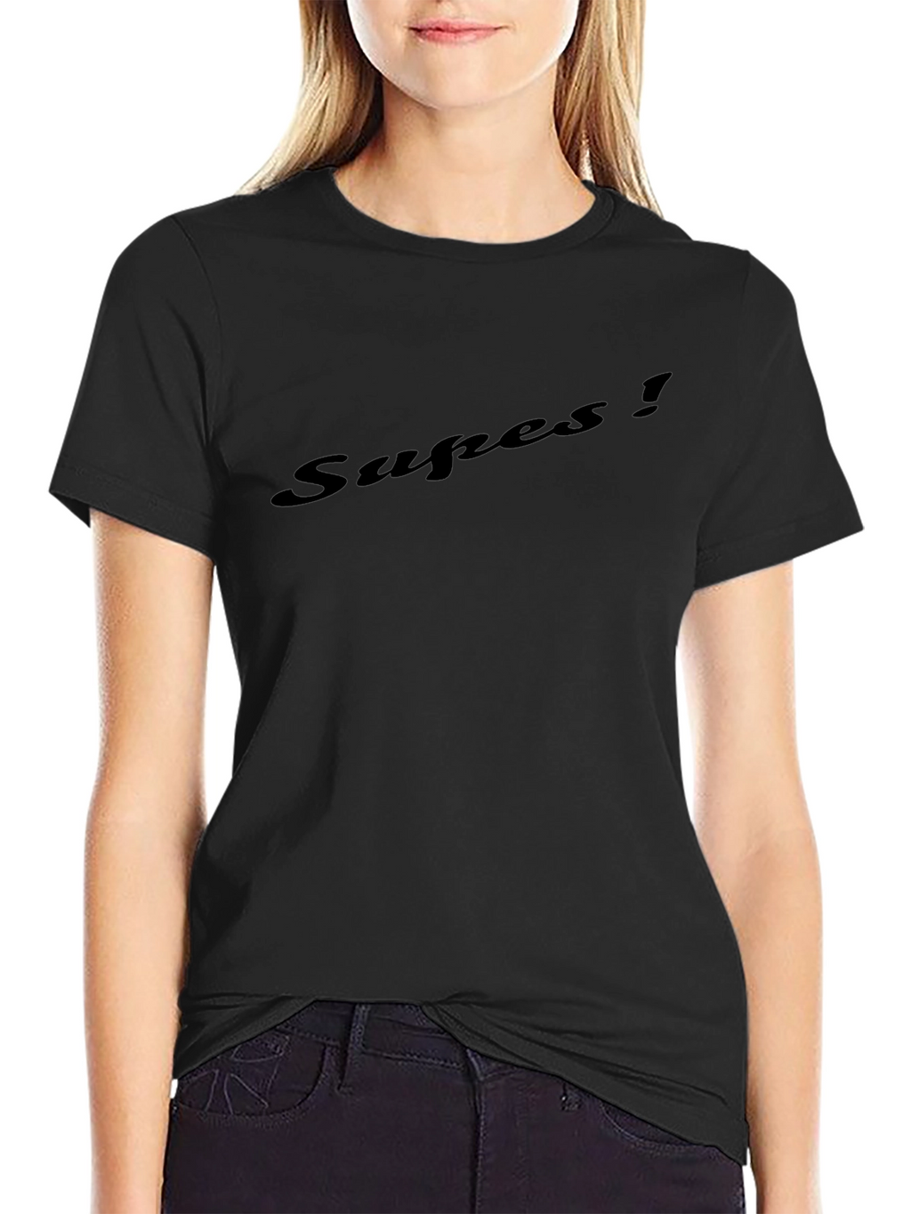 Mens Black Graphic T-Shirt - Supes!
