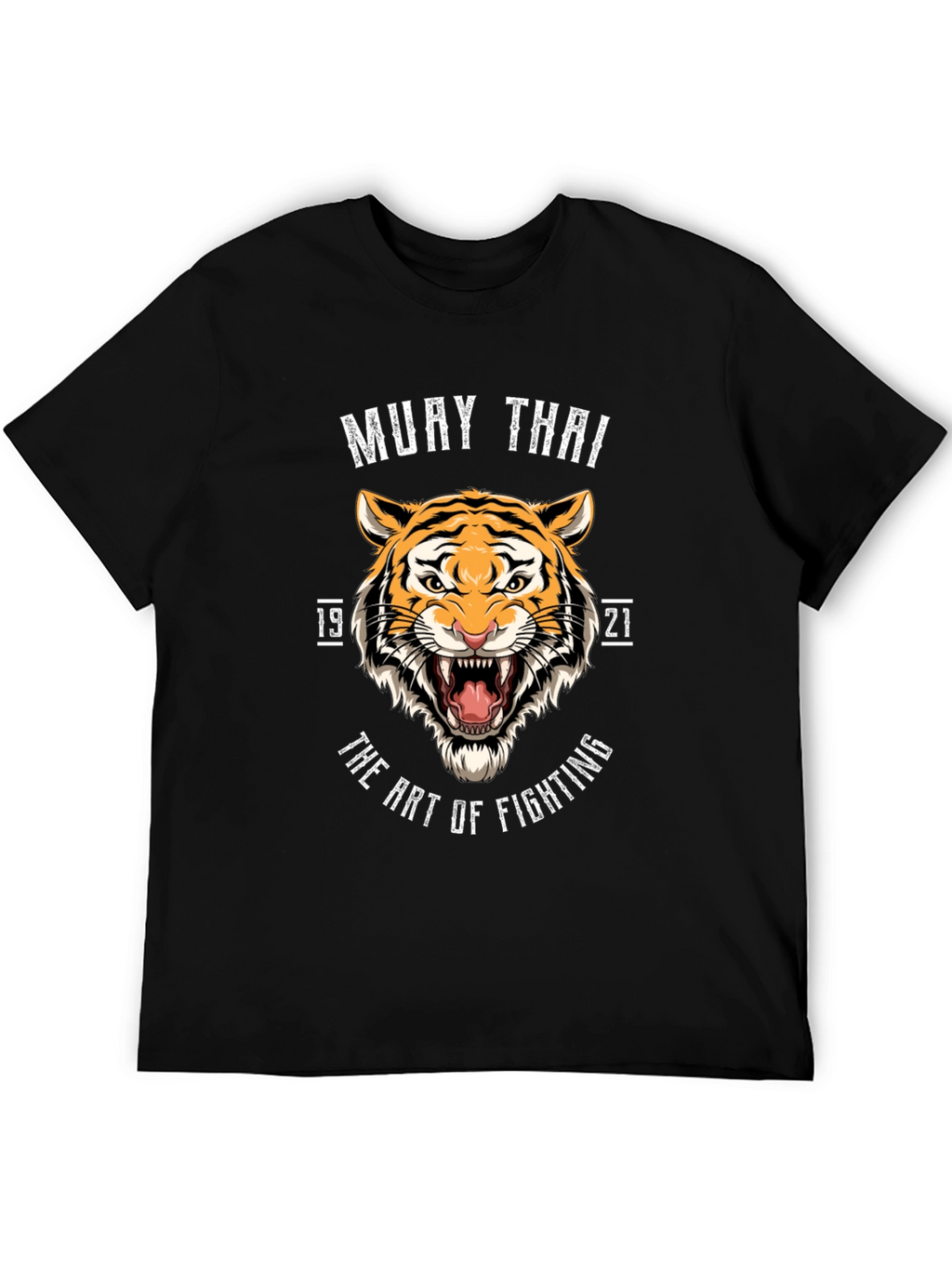 Muay Thai Tiger Black T-Shirt