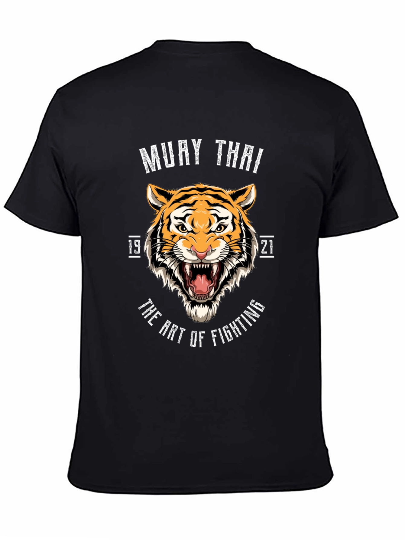Muay Thai Tiger Black T-Shirt