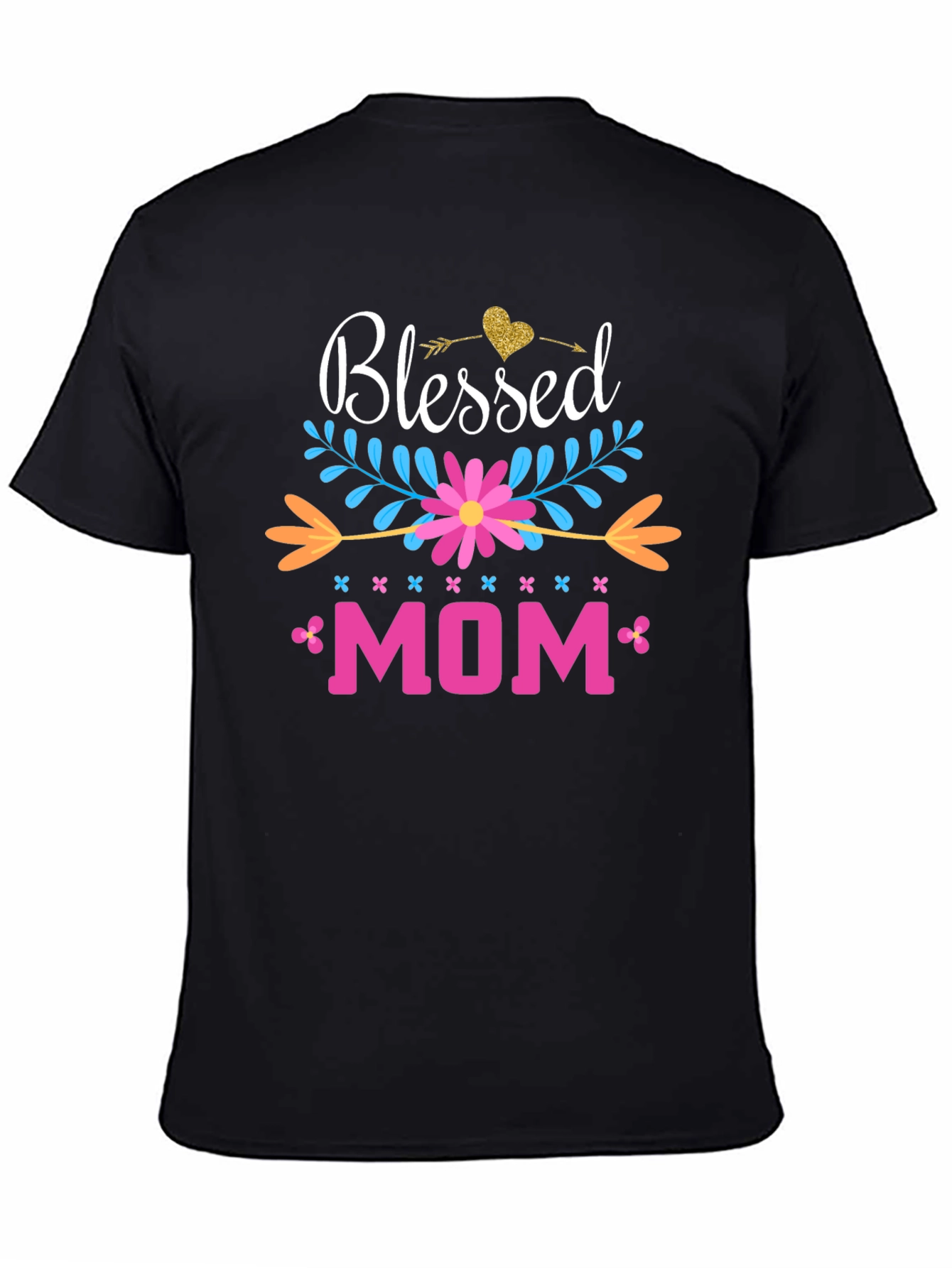 Blessed Mom Graphic T-Shirt - Gift for Mothers Day