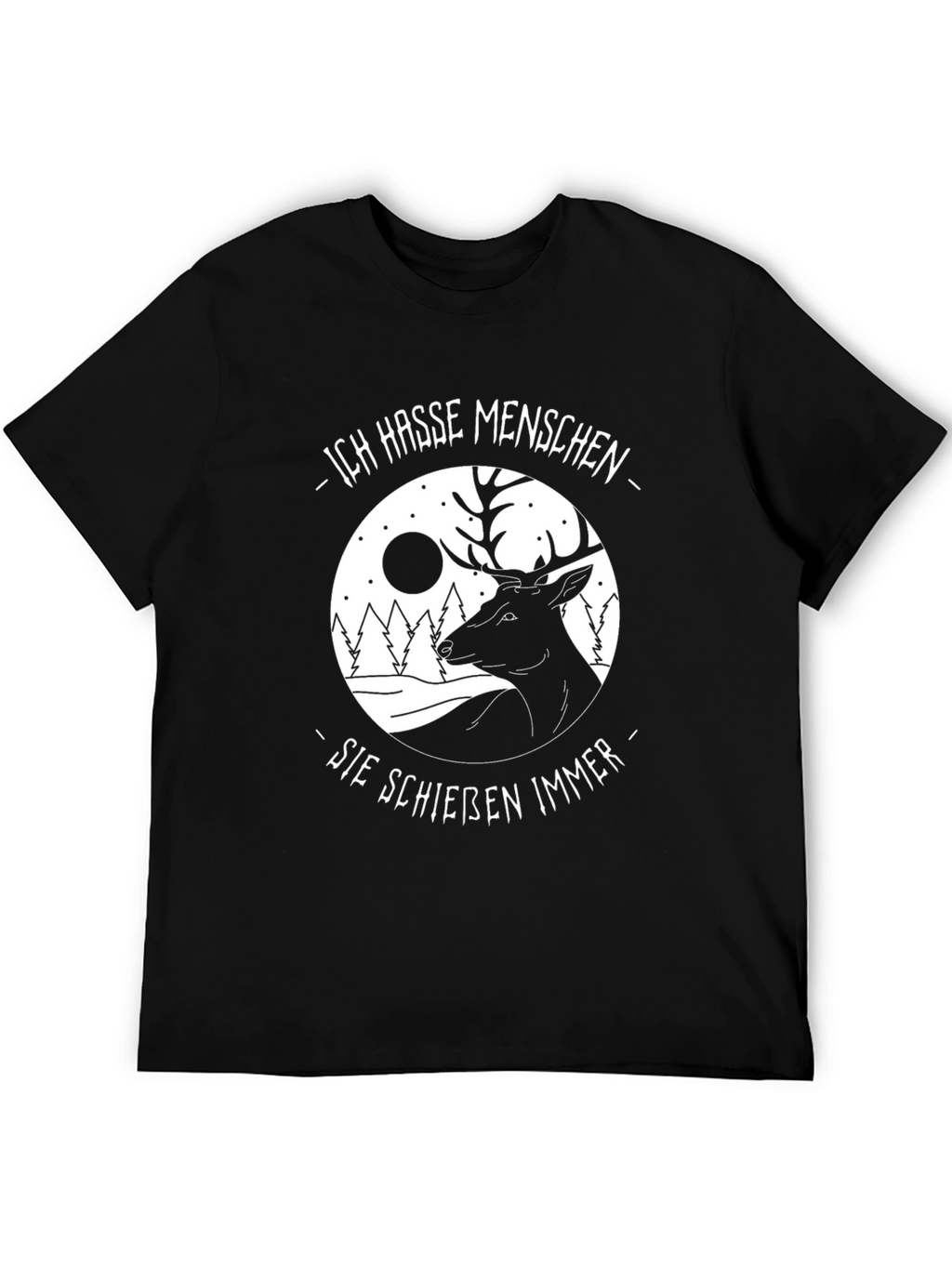 Mens I Hate People Deer Graphic Tee