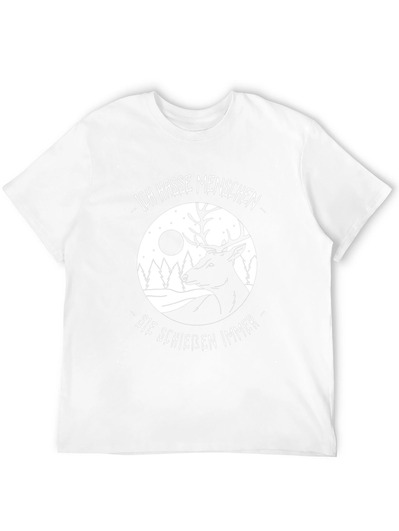 Mens I Hate People Deer Graphic Tee