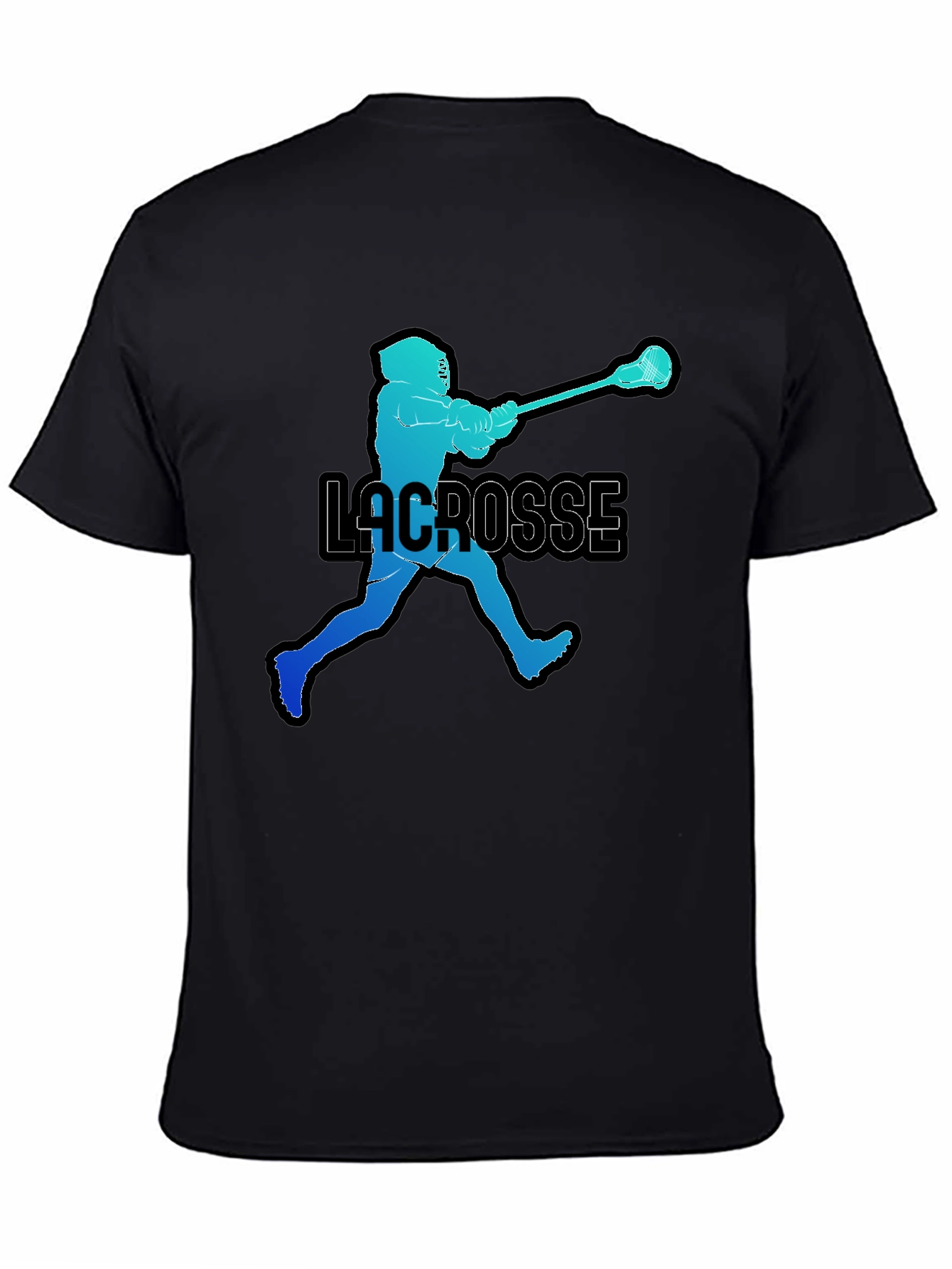 Lacrosse Player Silhouette Graphic T-Shirt