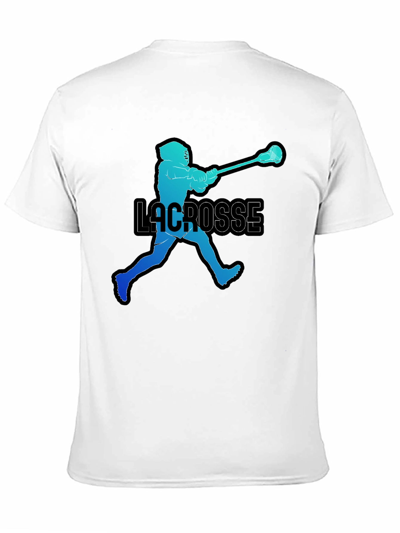 Lacrosse Player Silhouette Graphic T-Shirt
