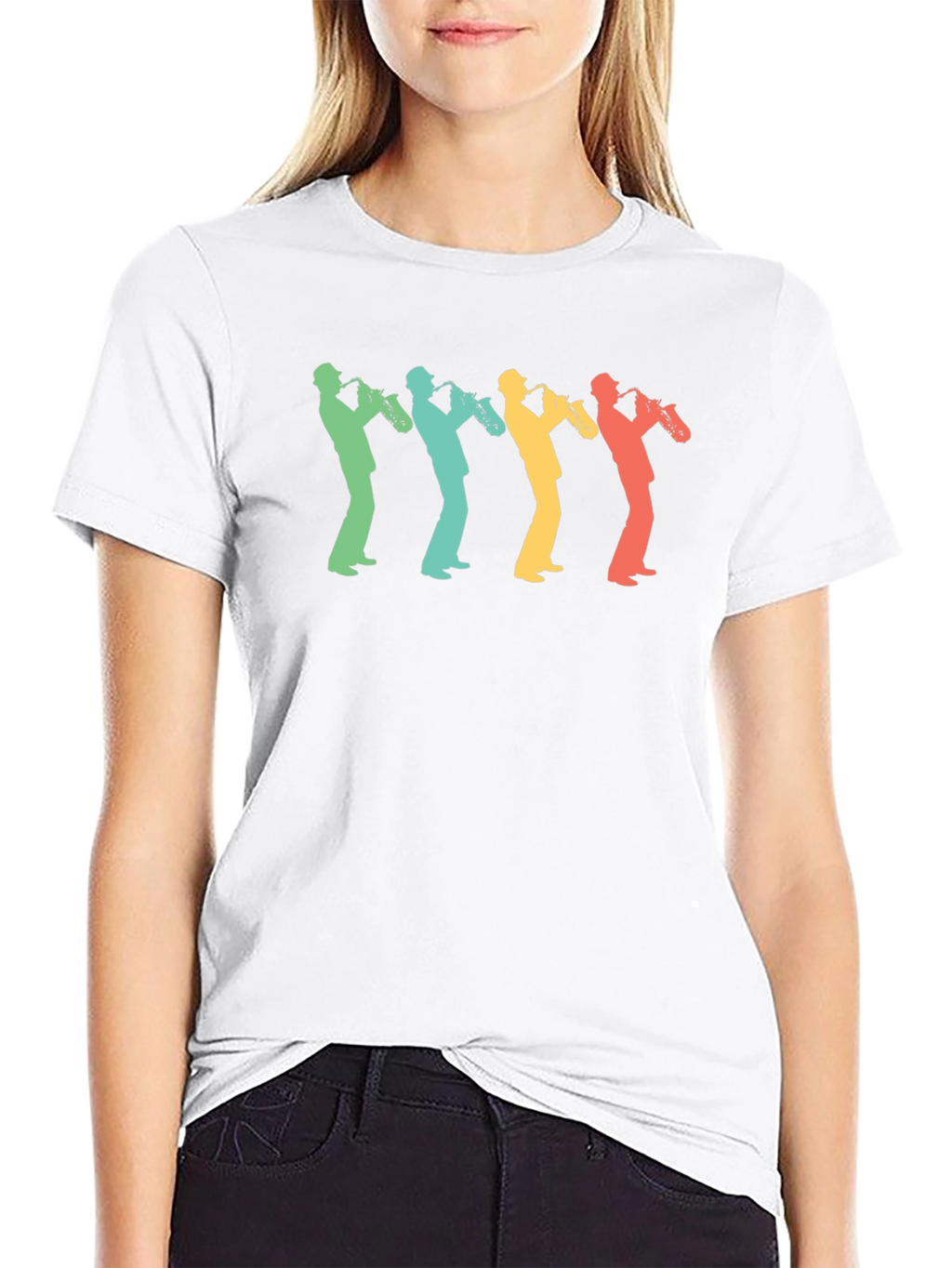 Saxophone Player Retro T-Shirt - Music Lover Tee