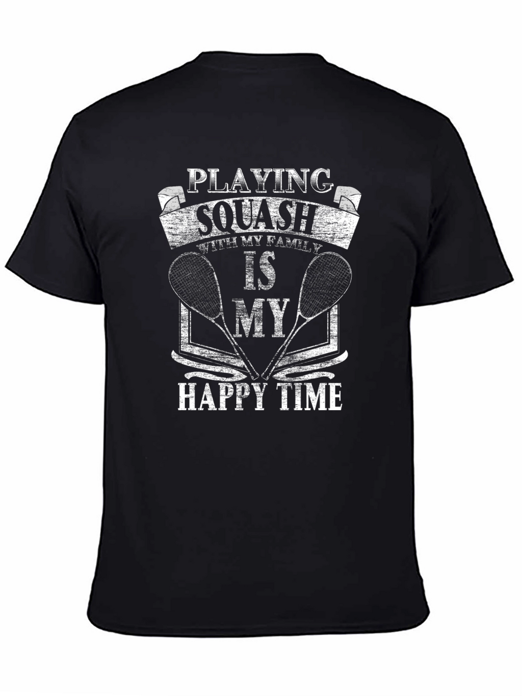 Squash Player Graphic T-Shirt: Happy Time Tee