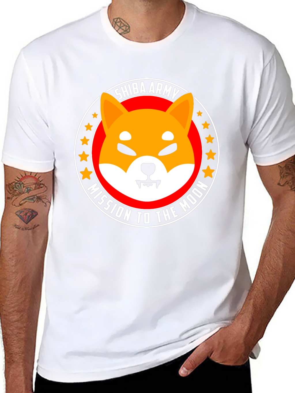 Shiba Army Mission to the Moon Graphic T-Shirt