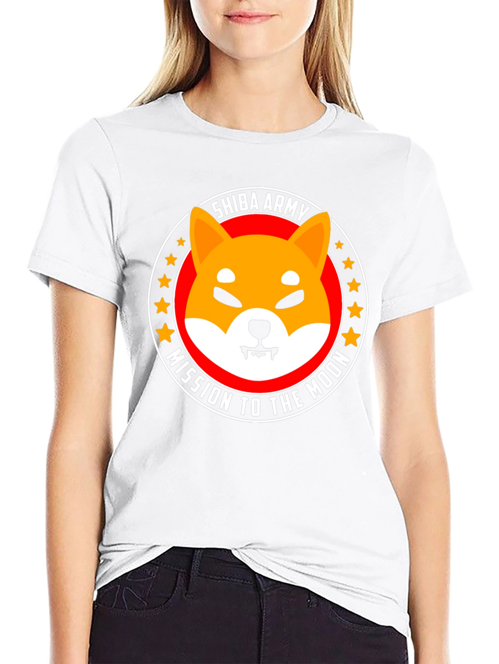 Shiba Army Mission to the Moon Graphic T-Shirt