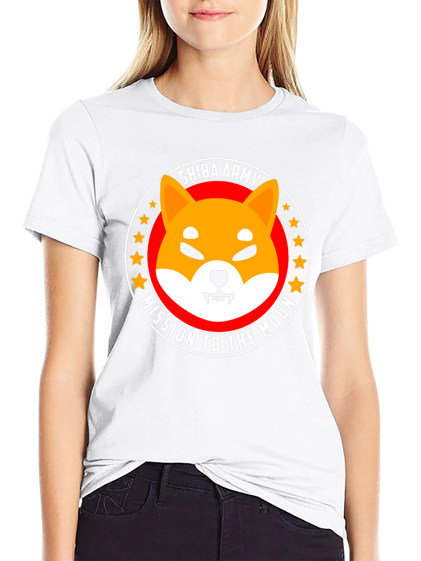 Shiba Army Mission to the Moon Graphic T-Shirt