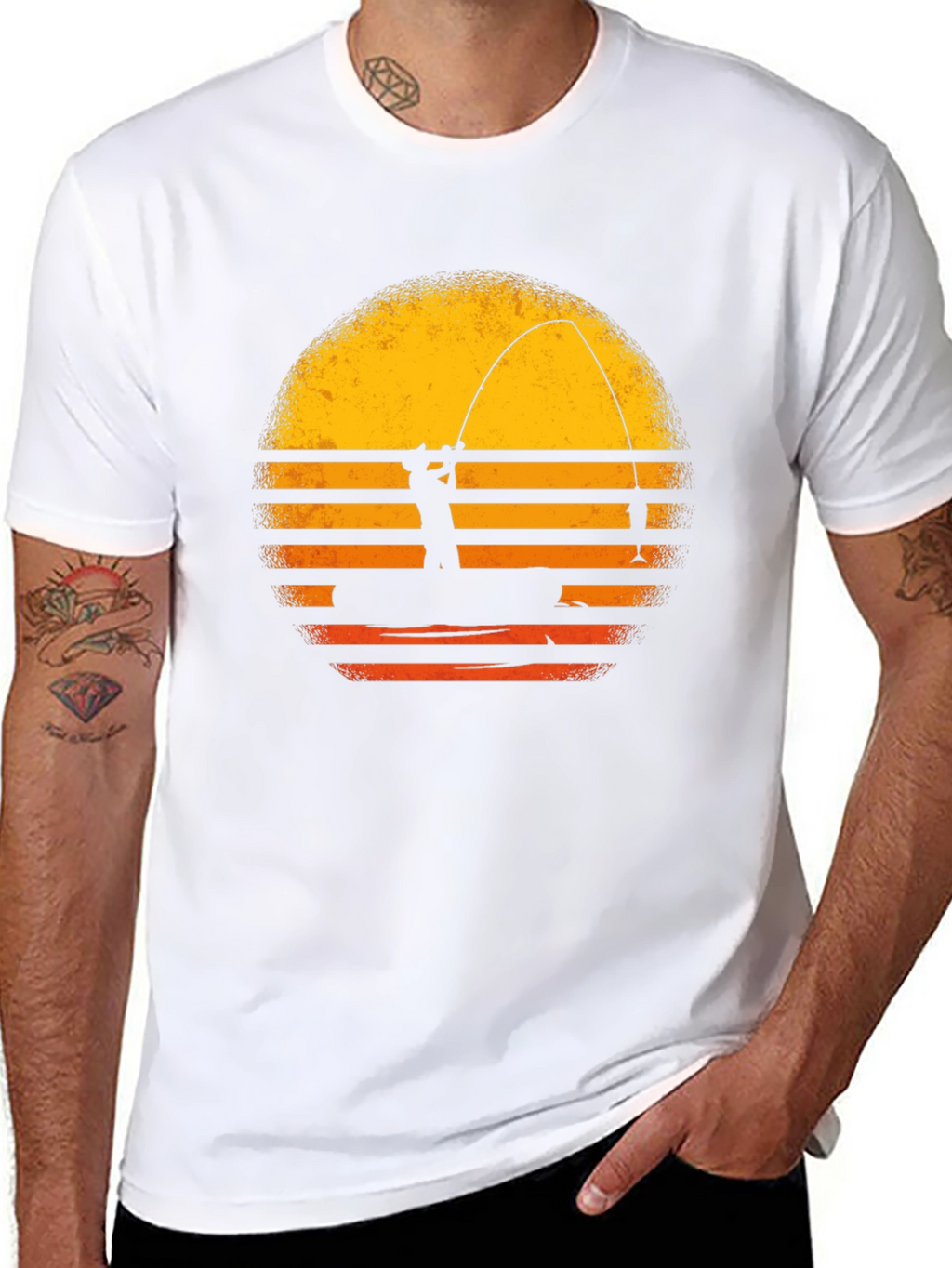 Fishing Sunset Graphic T-Shirt - Angler Tee