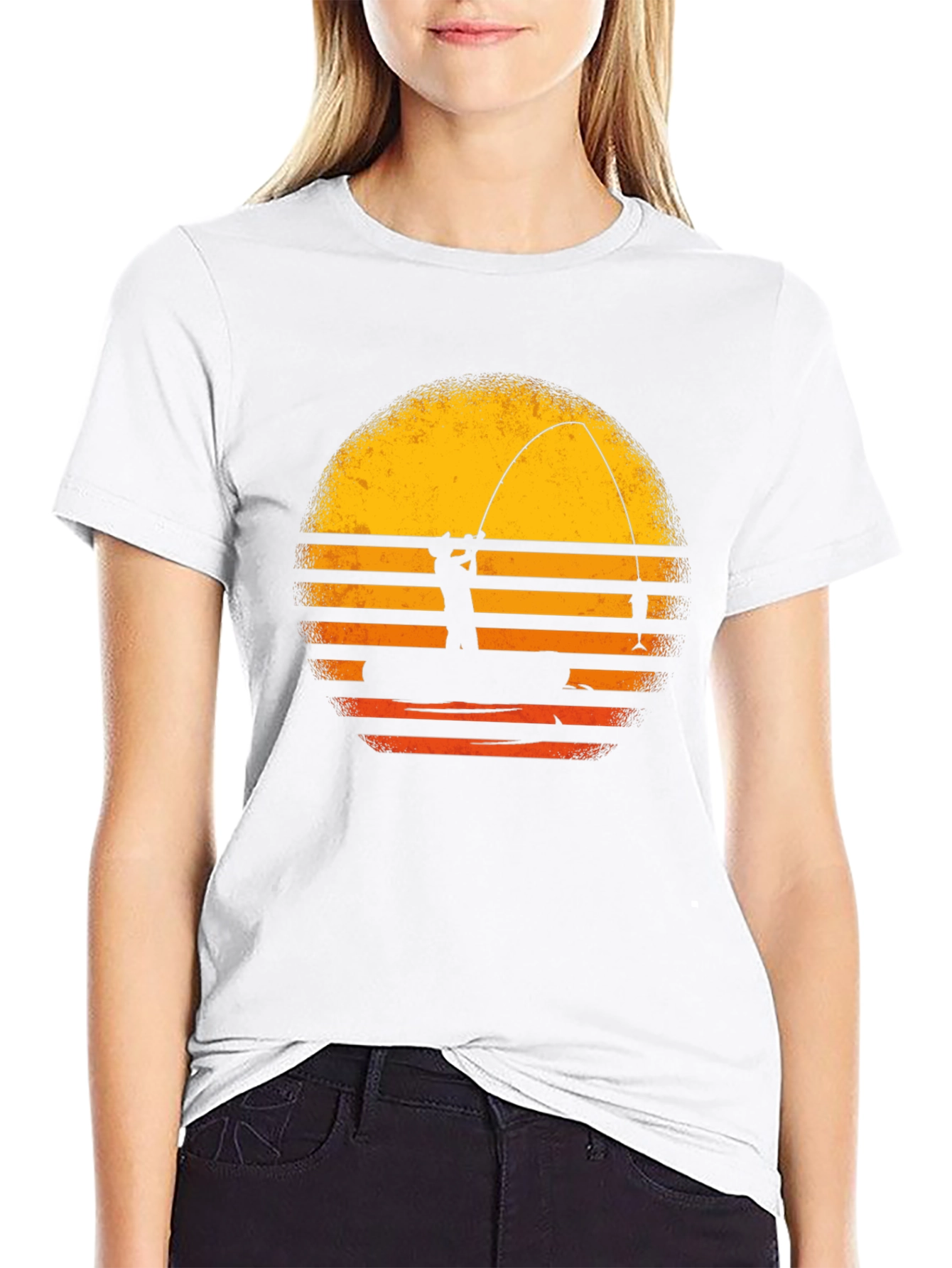 Fishing Sunset Graphic T-Shirt - Angler Tee