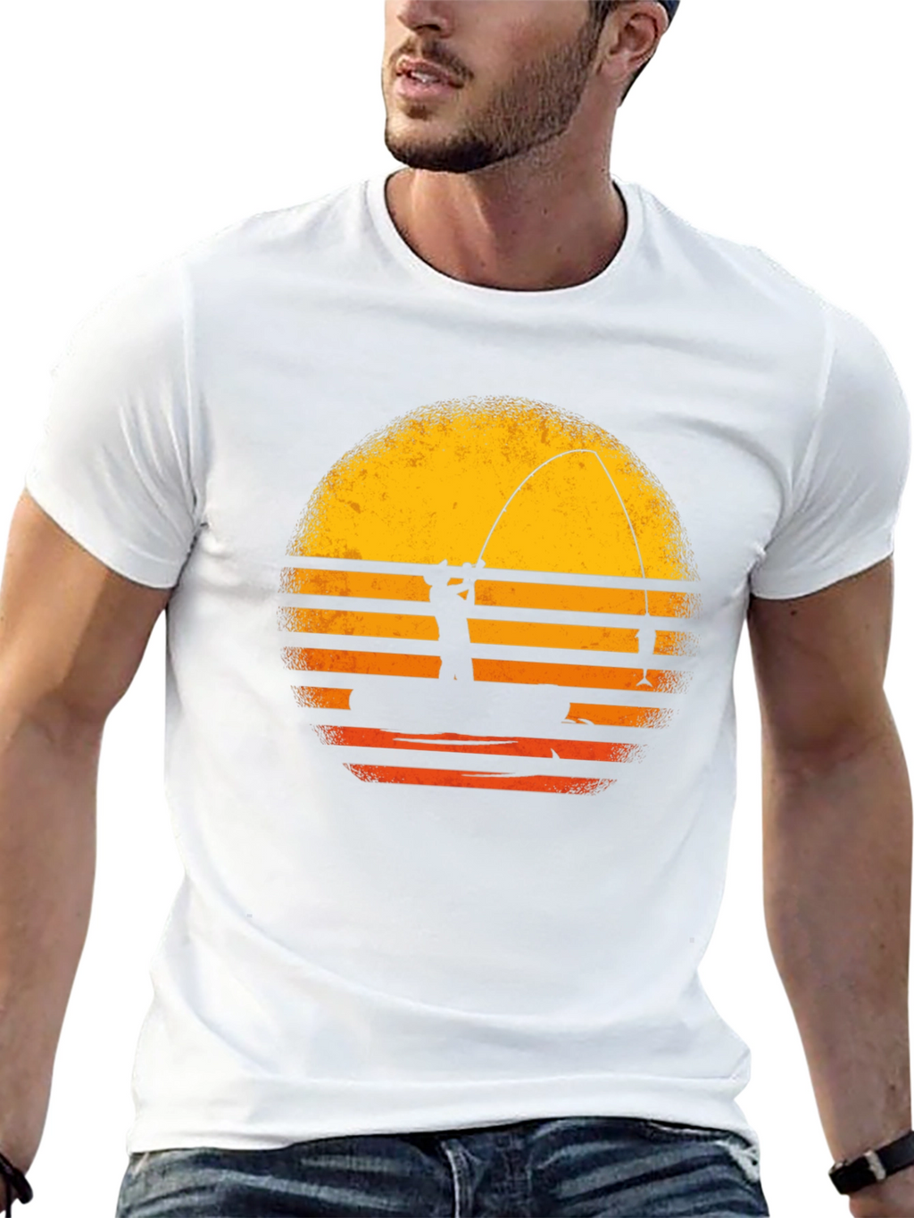 Fishing Sunset Graphic T-Shirt - Angler Tee