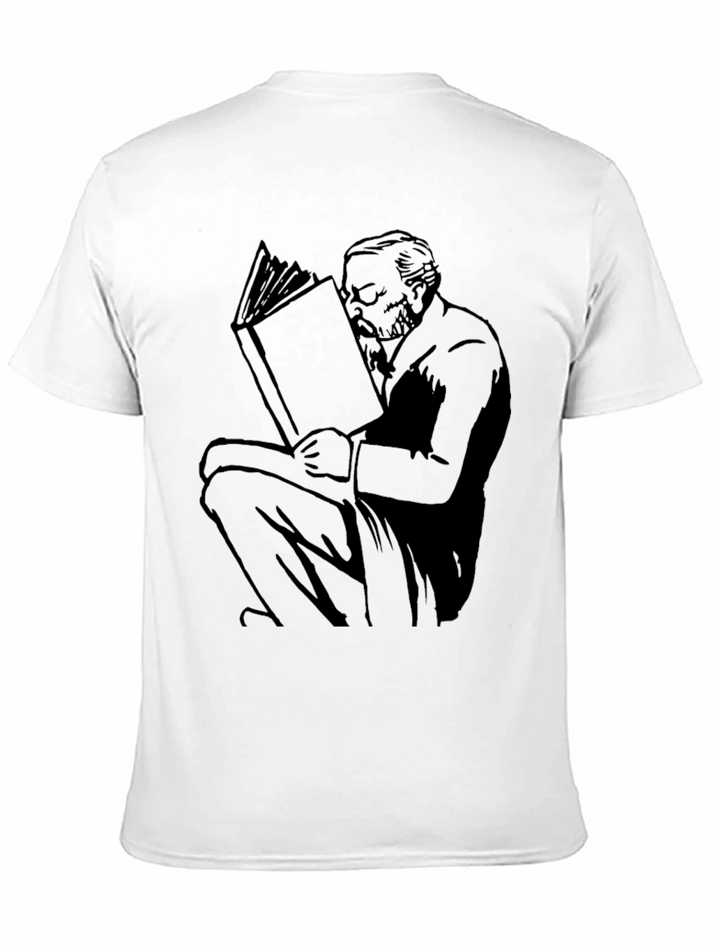 Reading Man Graphic Tee - Unisex Black T-Shirt