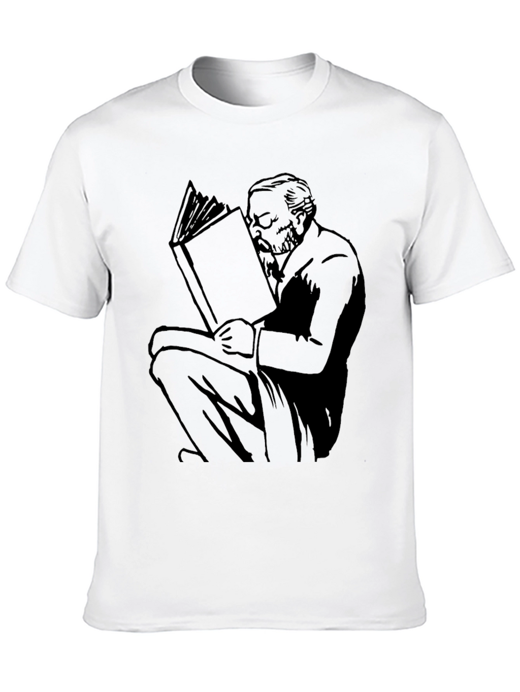 Reading Man Graphic Tee - Unisex Black T-Shirt