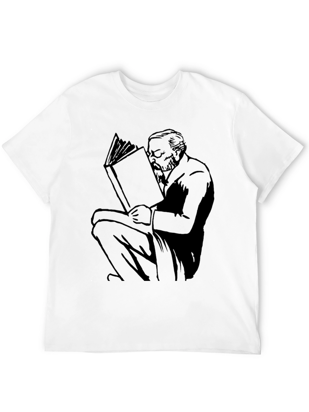Reading Man Graphic Tee - Unisex Black T-Shirt