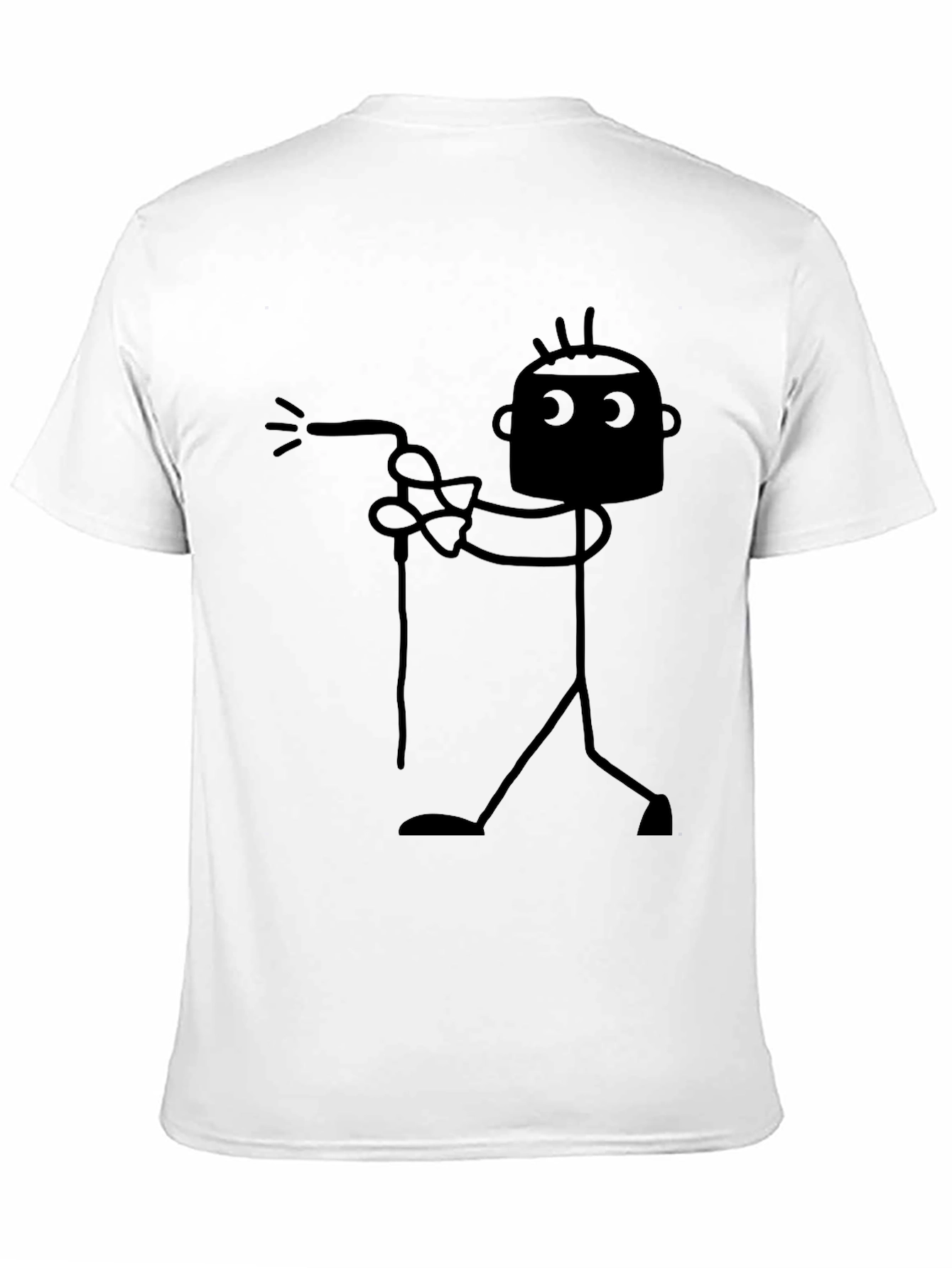 Funny Welder Stick Figure Black T-Shirt
