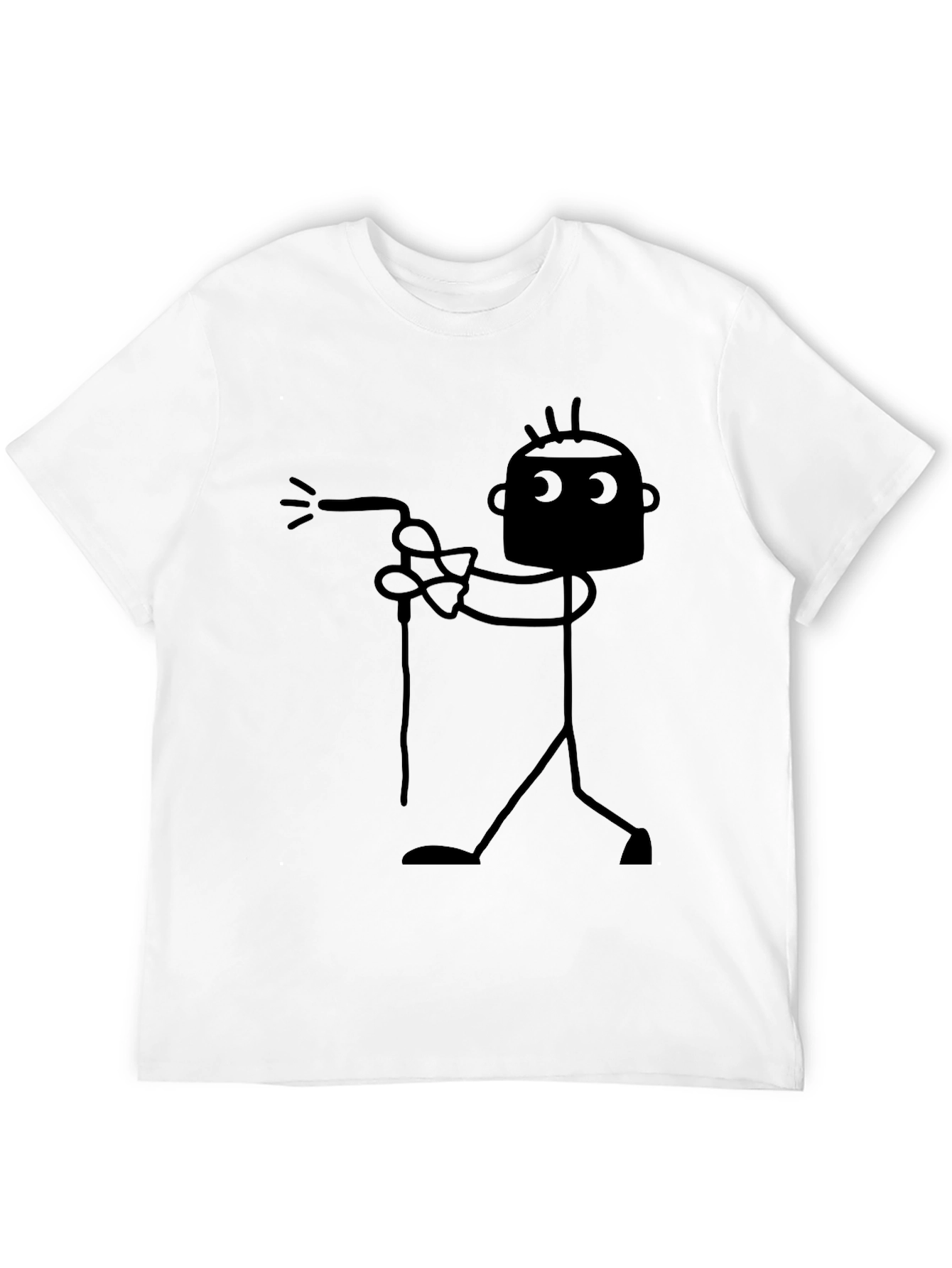 Funny Welder Stick Figure Black T-Shirt